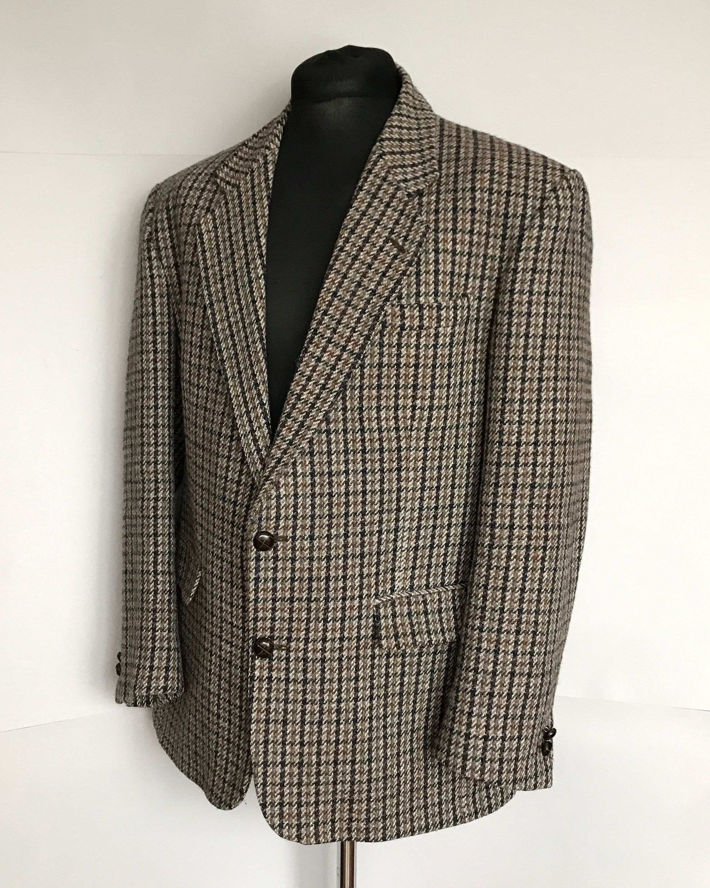 Harris Tweed VINTAGE Y2K HARRIS TWEED HAND WOVEN WOOL BLAZER 44 REG Size 44R - 2 Thumbnail
