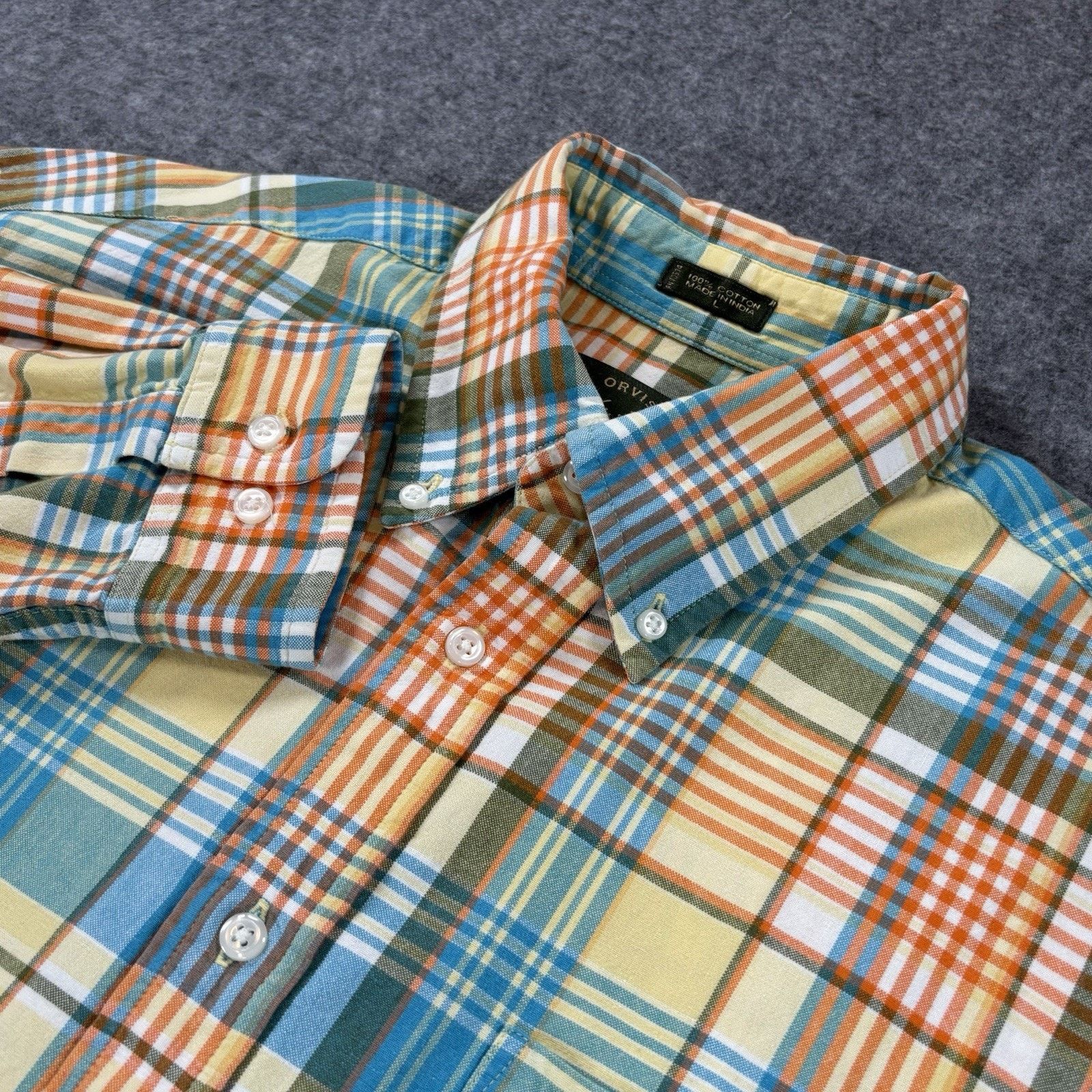 Orvis Orvis Signature Collection Shirt Mens Large Plaid Cotton Size US L / EU 52-54 / 3 - 1 Thumbnail