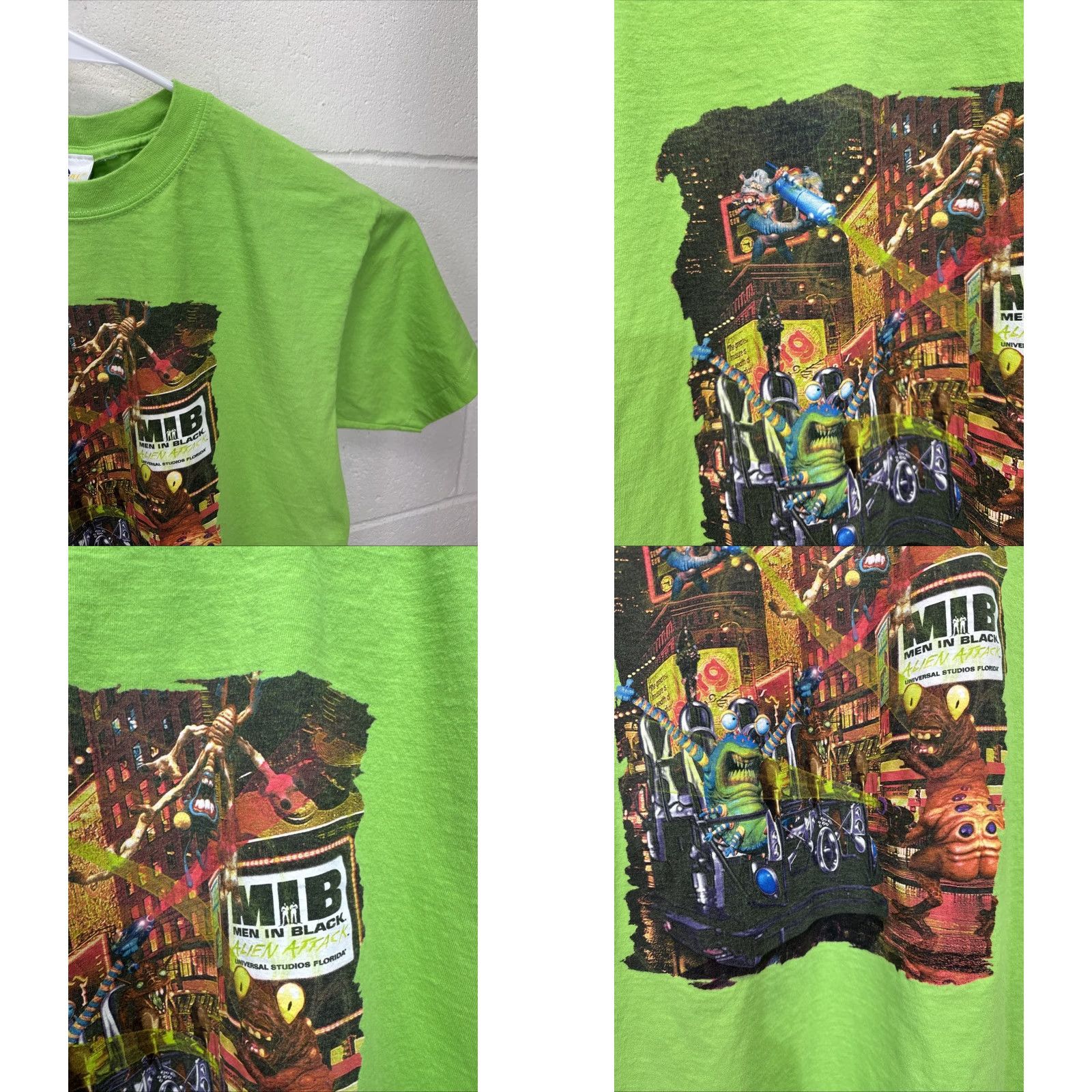 Vintage Vintage Universal Studios Men in Black MIB Alien Green T Shirt Made USA Large Size US L / EU 52-54 / 3 - 8 Thumbnail