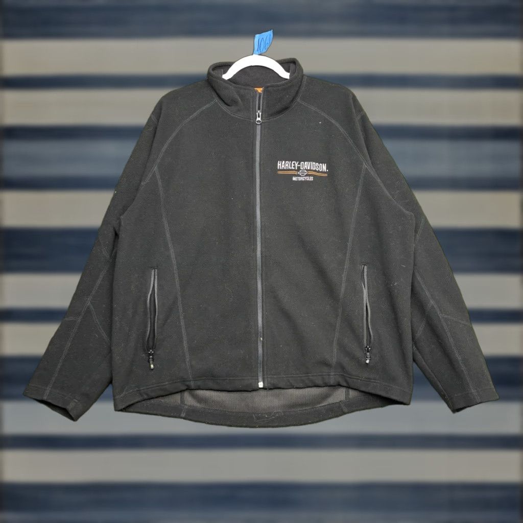 Harley Davidson Harley Davidson Jacket Womens XL Black Fleece Full Zip Logo Riding Biker Grunge Size XL / US 12-14 / IT 48-50 - 1 Thumbnail