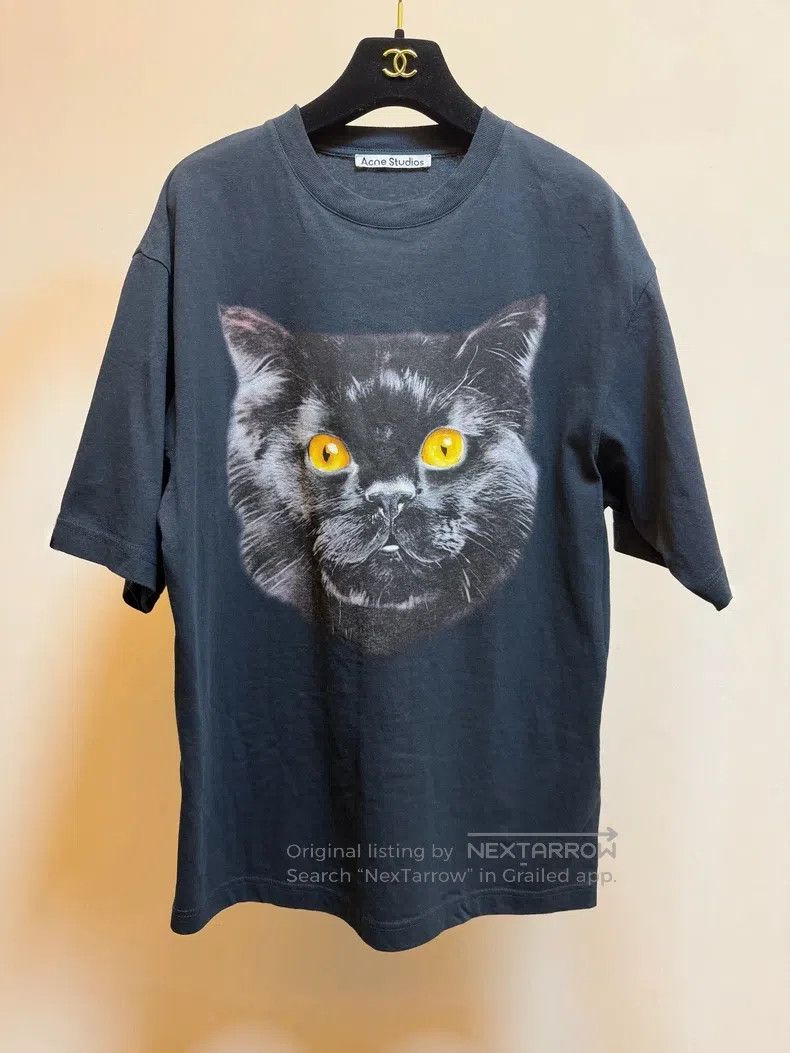 Acne Studios Acne Studios Limited Black Cat Print Short Sleeve T-shirt Size XXS / US 00 / IT 34 - 1 Thumbnail