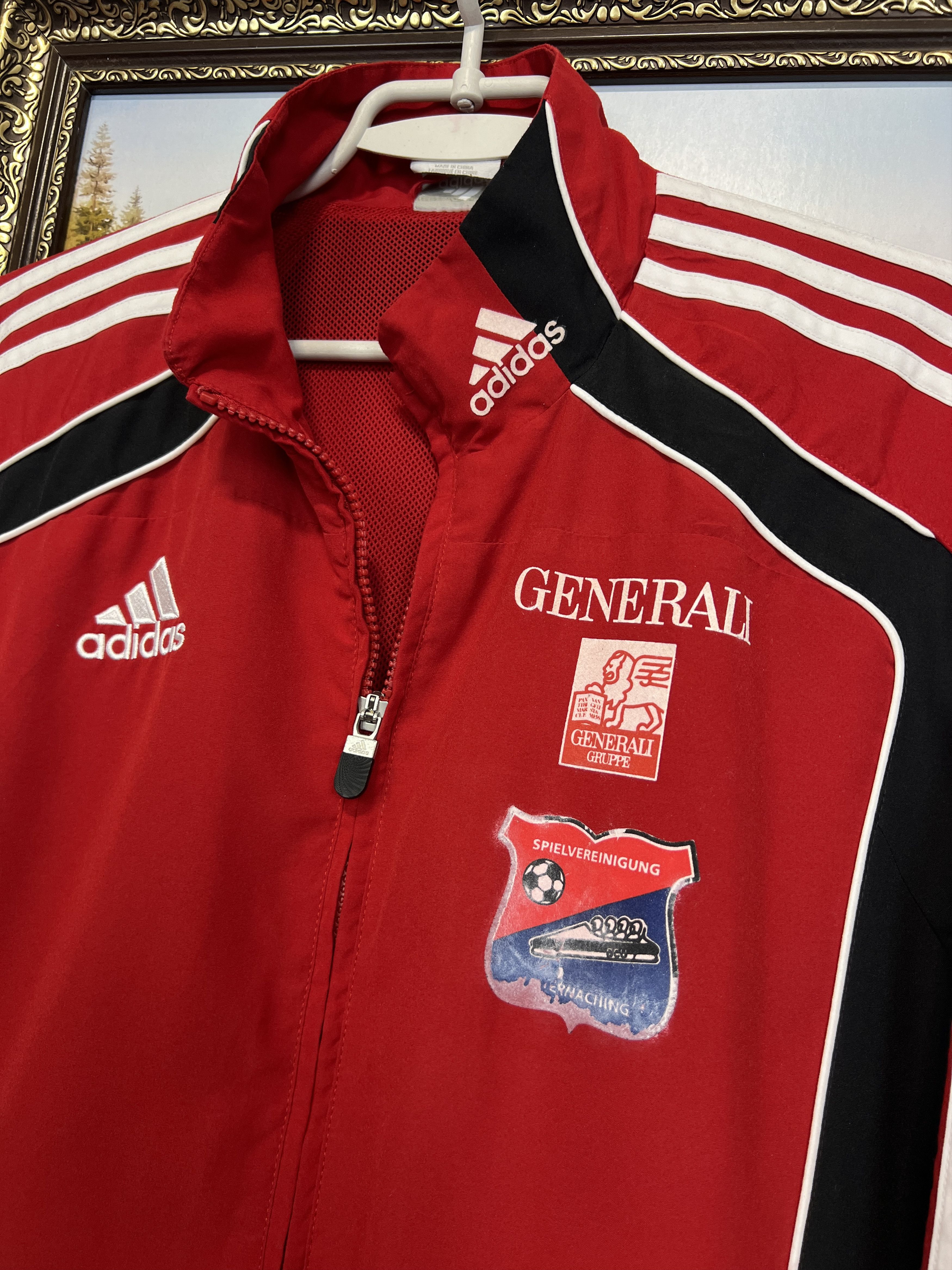 Adidas Vintage SpVgg Unterhaching Football Jacket Soccer Track Top Size US M / EU 48-50 / 2 - 3 Thumbnail