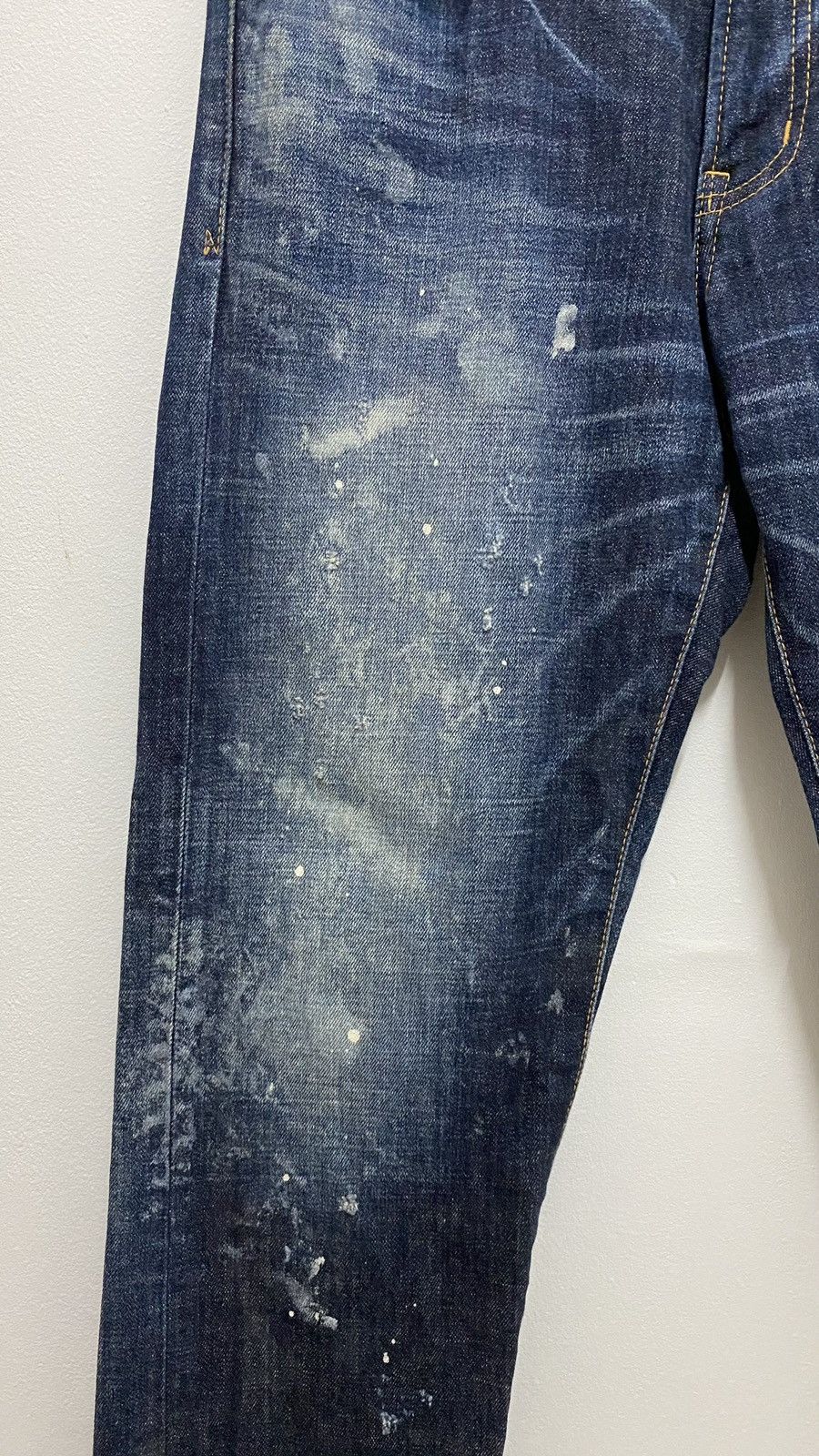 Vanquish Vanquish Distressed Denim Splatter Jeans Pants Size US 32 / EU 48 - 9 Thumbnail