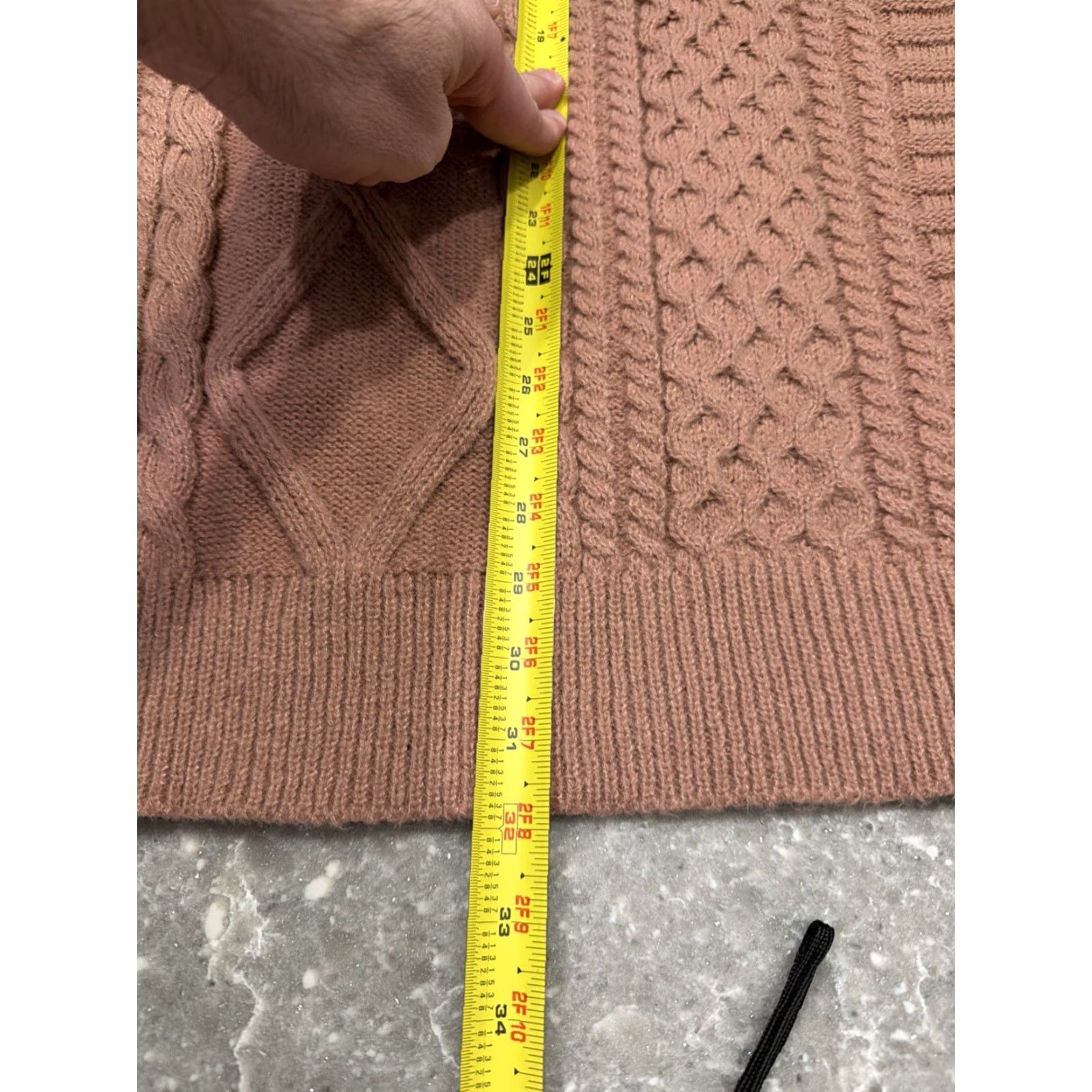 Vintage Aelfric Eden Sweater Women’s XL Peach Cable Knit Crewneck Pullover Size XL / US 12-14 / IT 48-50 - 4 Thumbnail