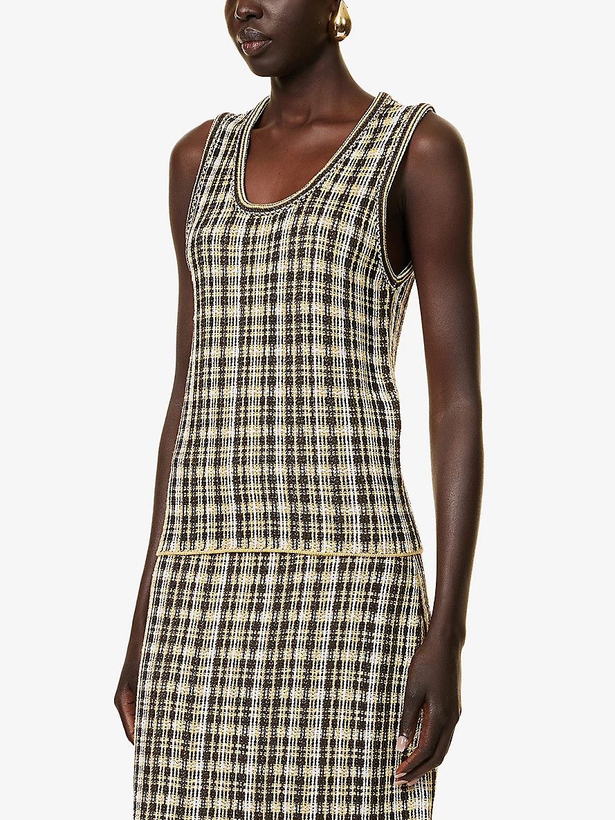 Bottega Veneta o1y0725 Crewneck Tank Top in Multicolor Size M / US 6-8 / IT 42-44 - 3 Thumbnail