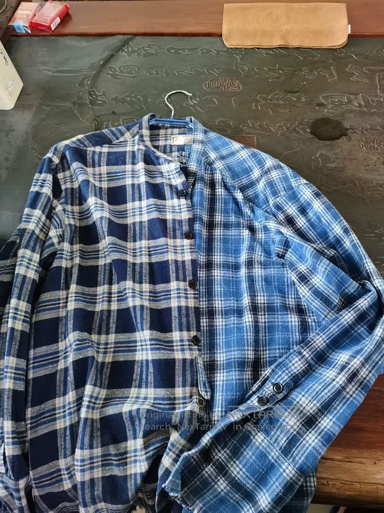 Greg Lauren Greg Lauren Spliced Plaid Shirt Size US M / EU 48-50 / 2 - 1 Thumbnail