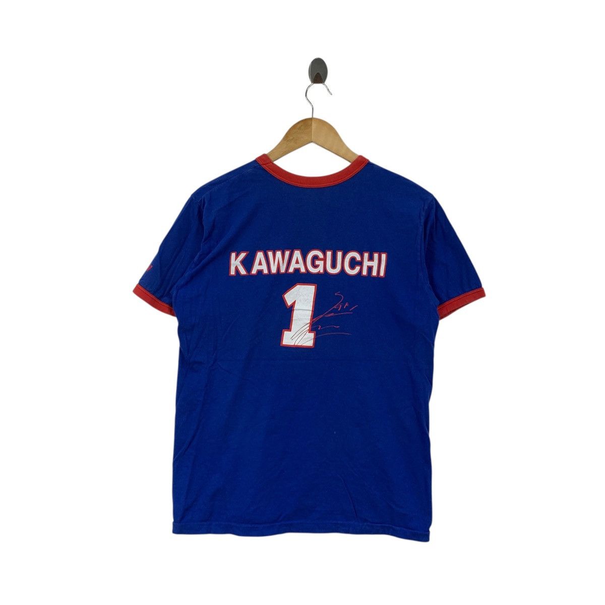 Vintage Vintage YOSHIKATSU KAWAGUCHI Japan Football Tee Shirt Top Size US S / EU 44-46 / 1 - 1 Thumbnail
