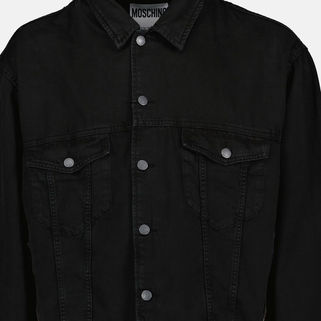 Moschino o1y0225 Denim Jacket in Black Size US L / EU 52-54 / 3 - 3 Thumbnail