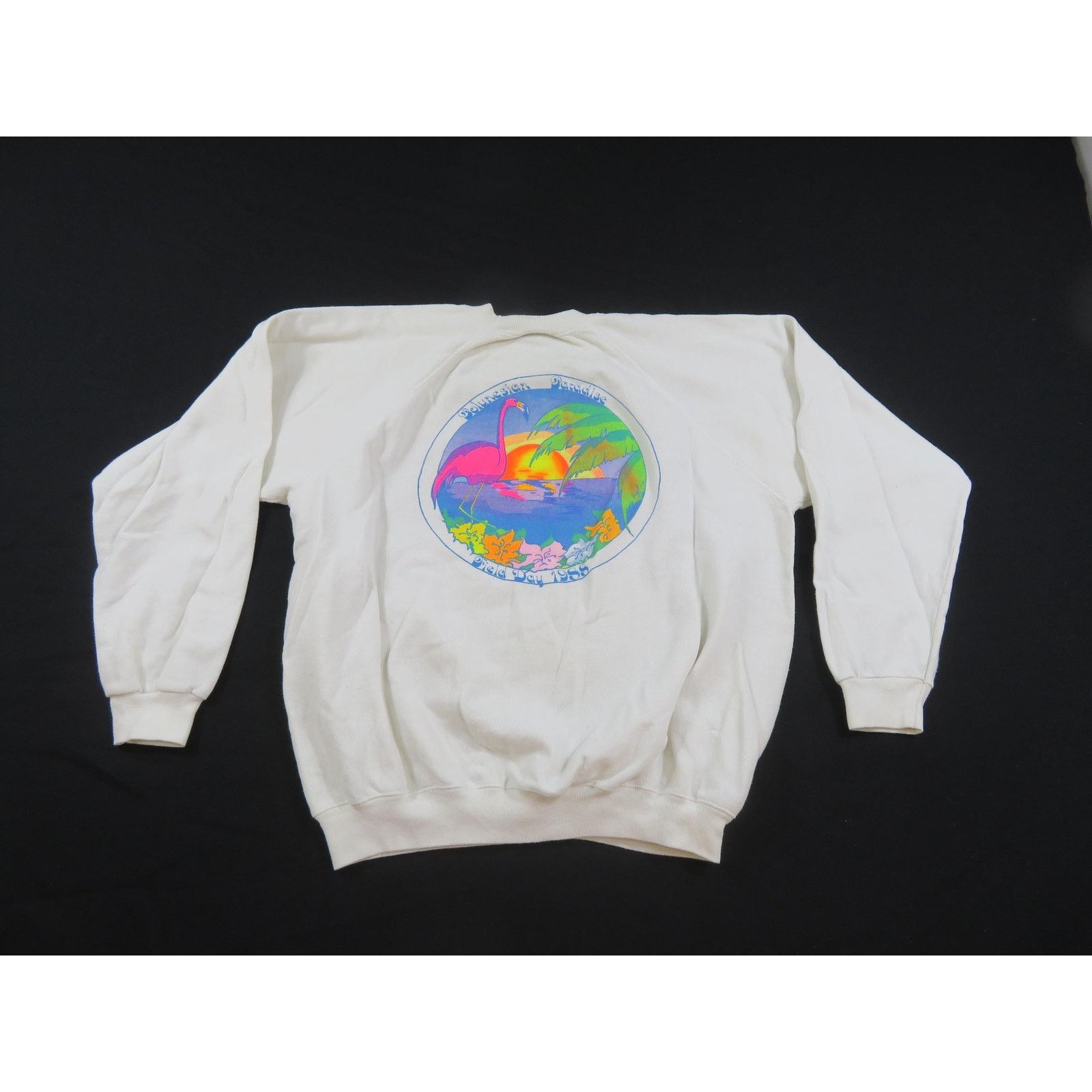 Hanes Polynesian Paradise Sweatshirt WikiWiki Double-Sided XL 80s Size US XL / EU 56 / 4 - 1 Thumbnail