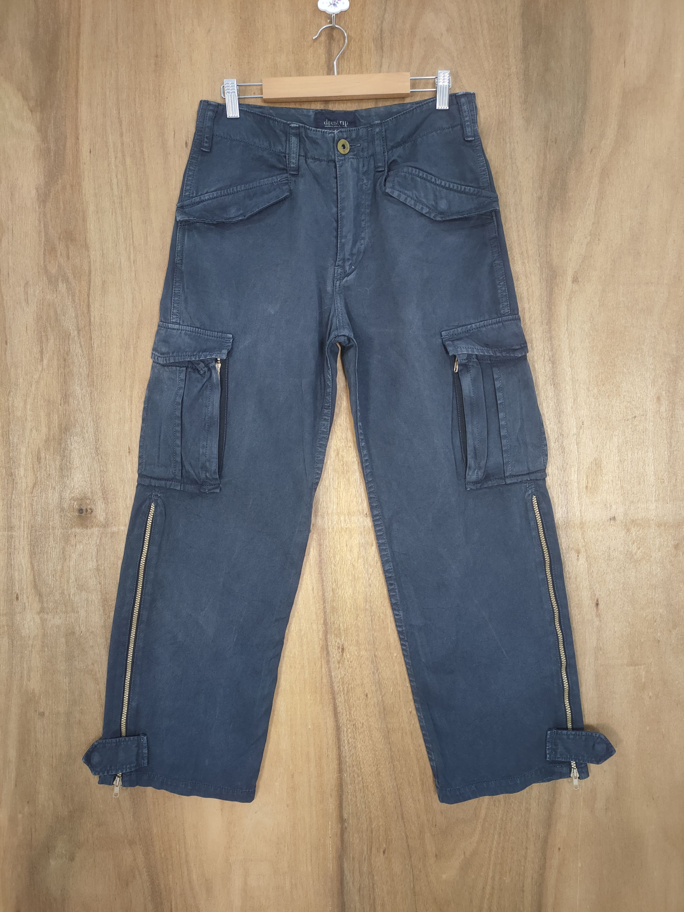 Japanese Brand VINTAGE DESTRIP ZIPPER LEG BONDAGE CARGO PANTS Size US 30 / EU 46 - 2 Thumbnail