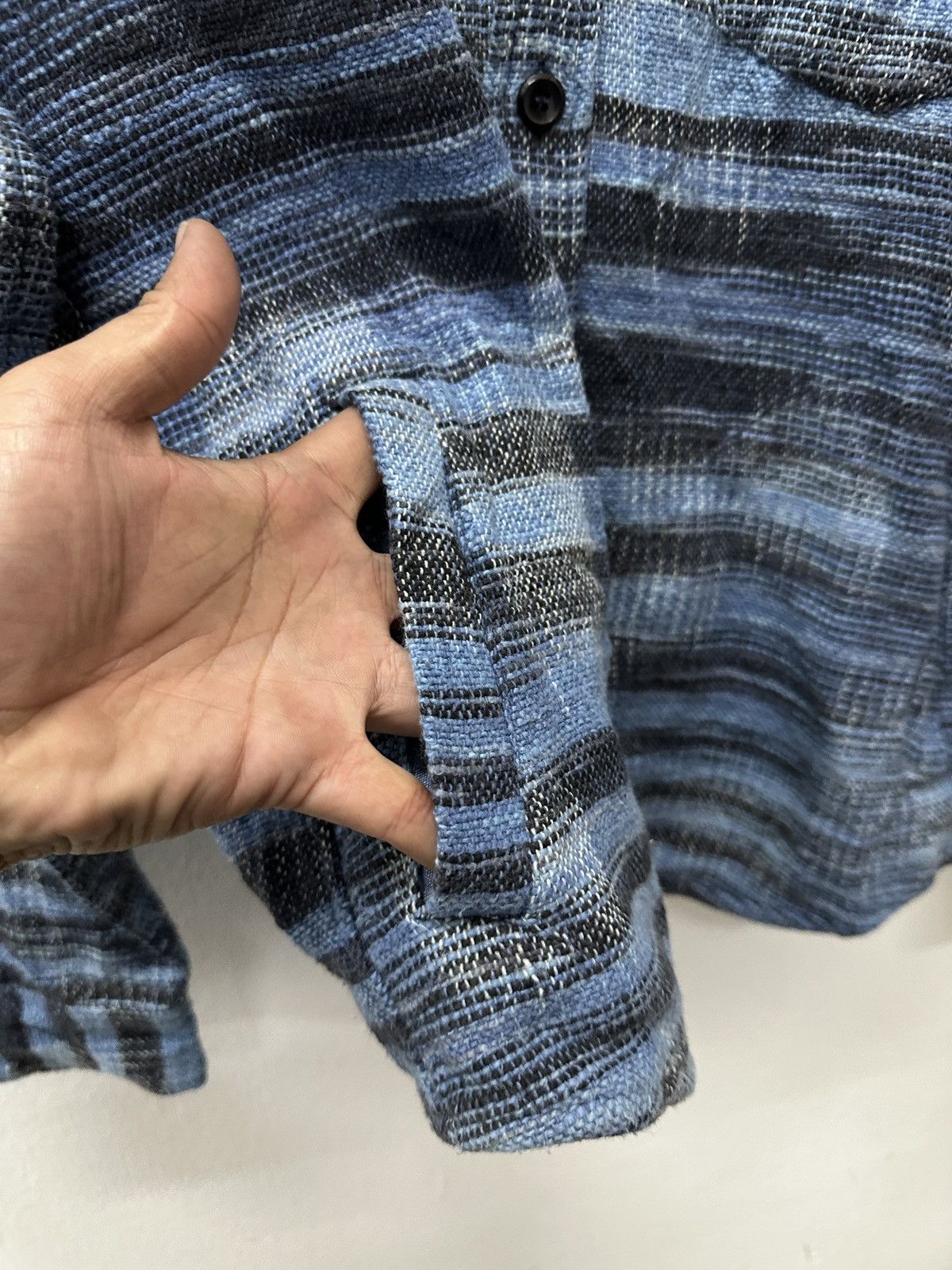 Kapital Sashiko Boro Chiang Mai Deluxe By Gaijin Made Indigo Shirt Size US M / EU 48-50 / 2 - 4 Thumbnail