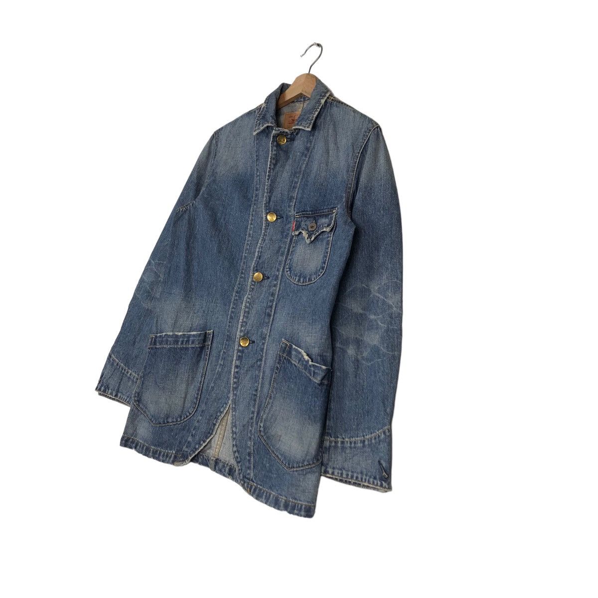 Levi's 🔥Vintage Chore Biker Denim Jacket Levi’s Big Pocket Size US M / EU 48-50 / 2 - 2 Thumbnail