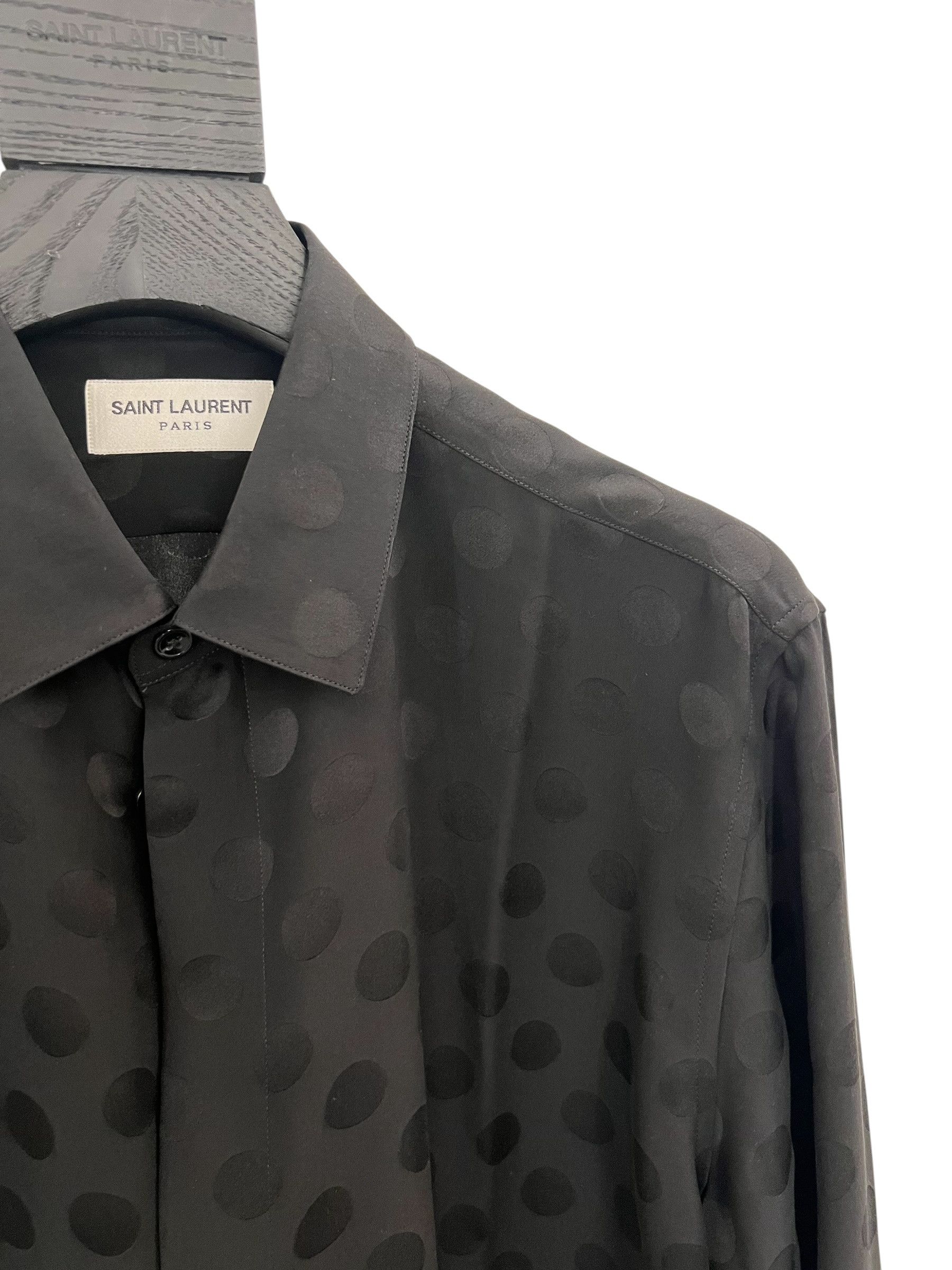 Saint Laurent Paris Saint Laurent Silk Dotted Shirt Size US XS / EU 42 / 0 - 5 Thumbnail