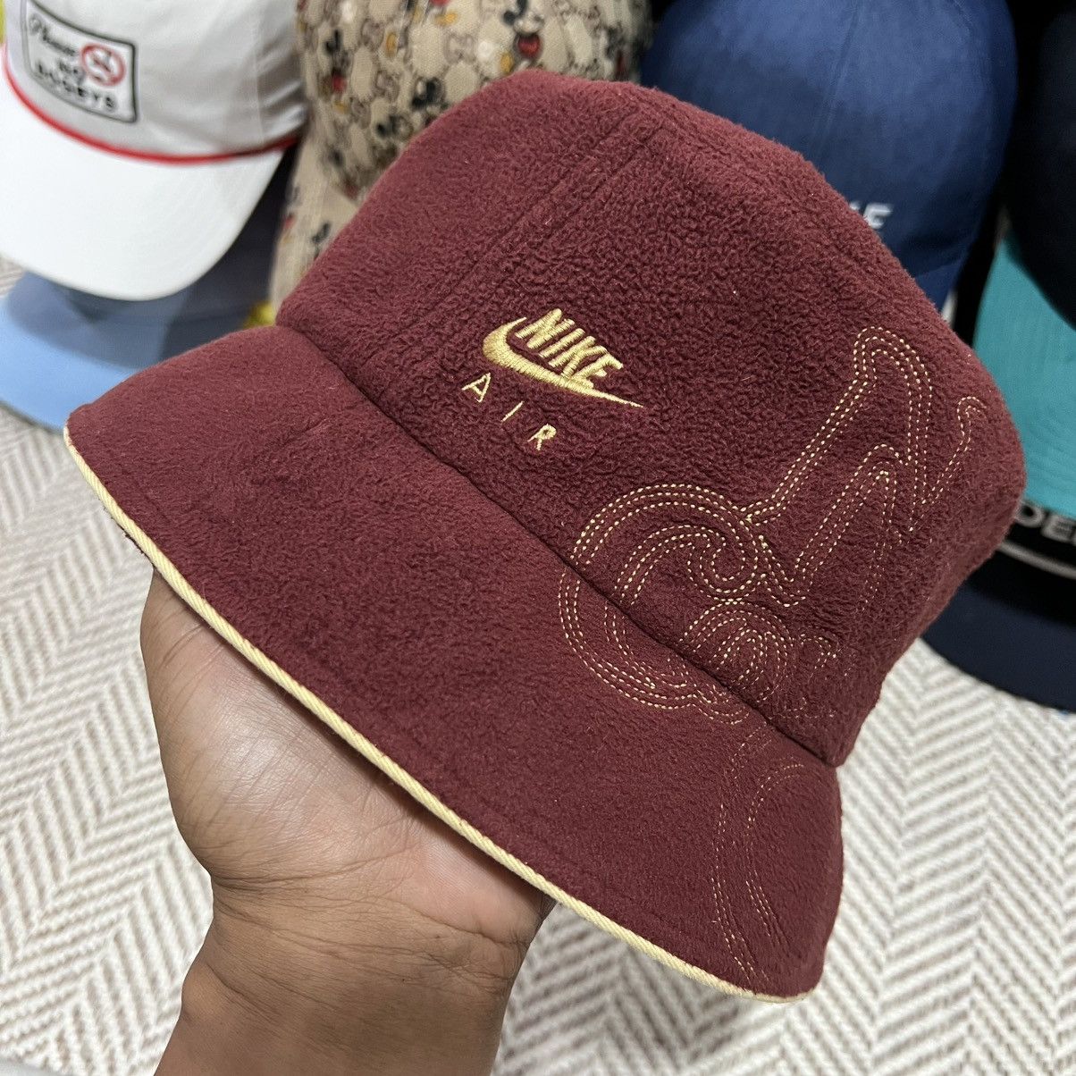 Nike Vintage Y2K Nike Country Fleece Bucket Hat “SAMPLE” M-L Size ONE SIZE - 2 Thumbnail