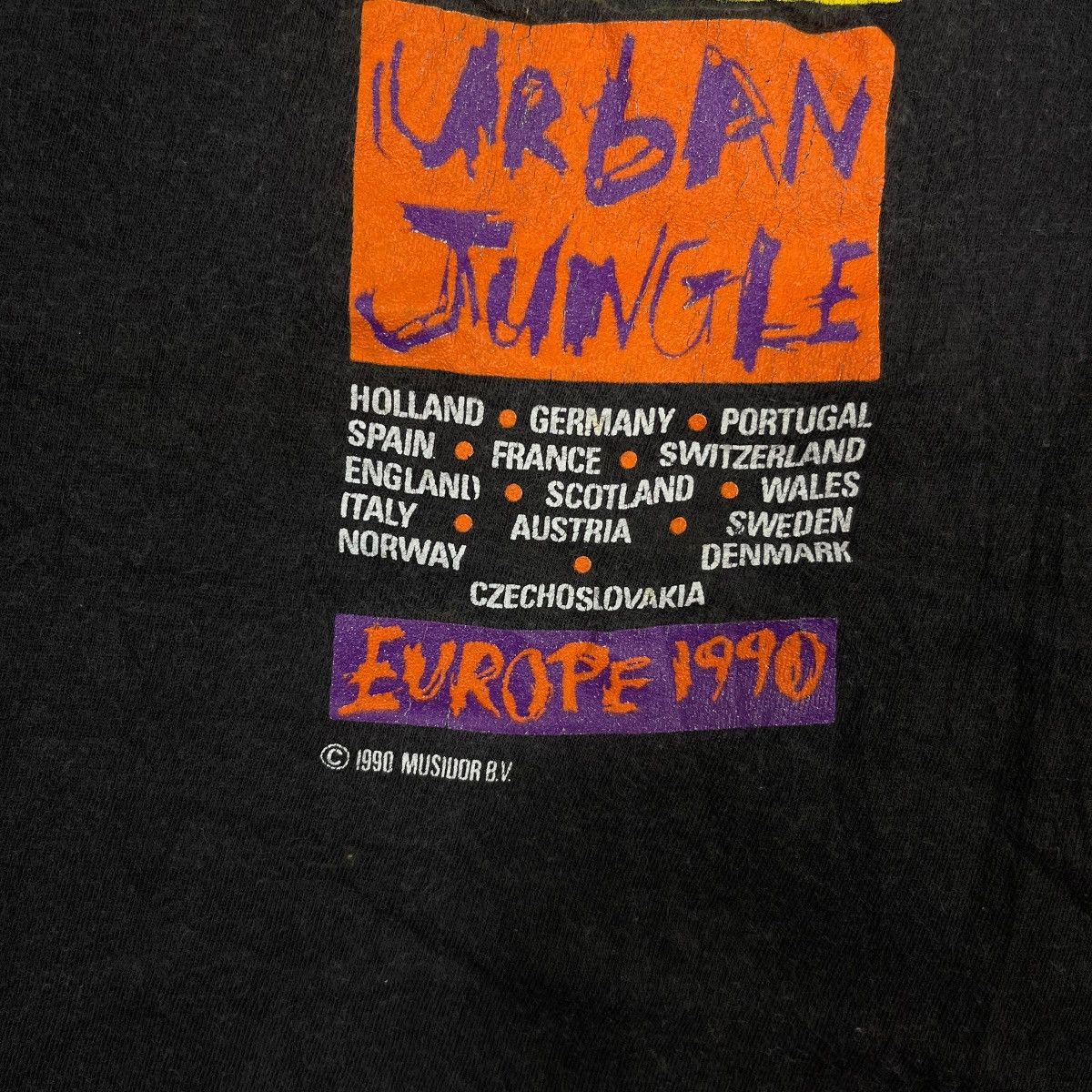 The Rolling Stones Vintage 1990 THE ROLLING STONES Urban Jungle Europe Tour Tee Size US L / EU 52-54 / 3 - 6 Thumbnail