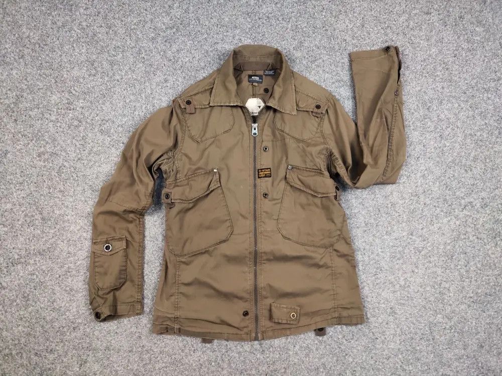 G-Star Vintage 90's G star Raw Overshirt Cargo Y2K Jacket Brown Size US L / EU 52-54 / 3 - 2 Thumbnail
