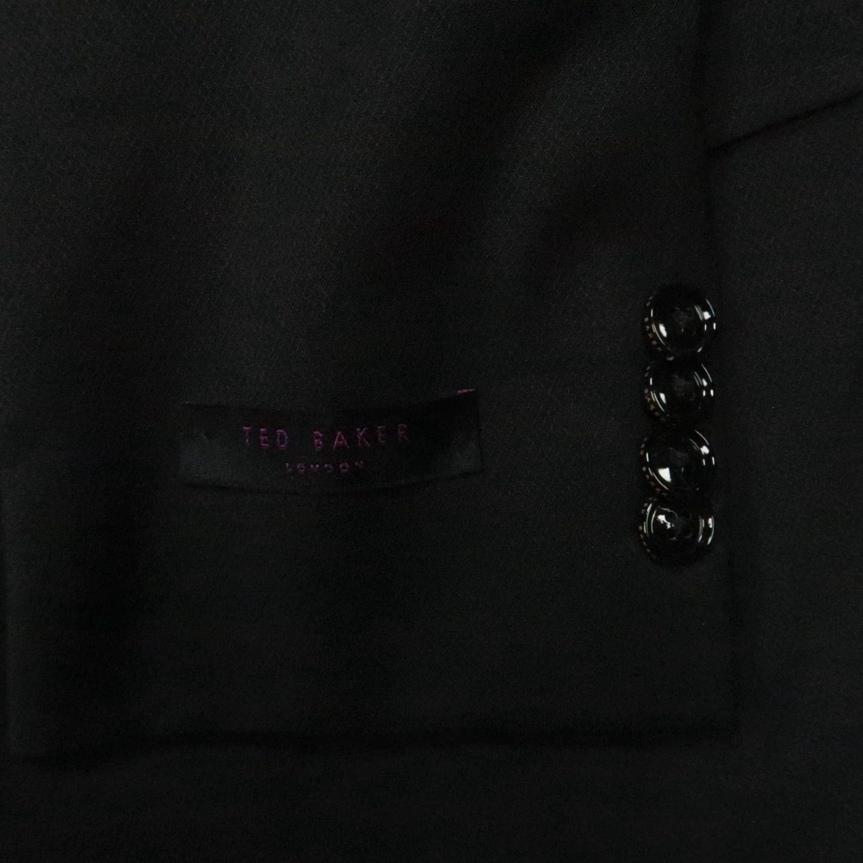 Ted Baker Ted Baker Blazer Mens 40 Regular Black Wool Suit Jacket Double-Vented Formal Size 40R - 7 Thumbnail