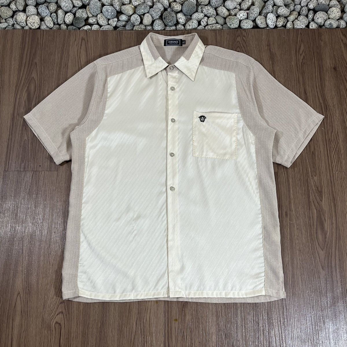 Versace Jeans Couture Versace Jeans Couture – Silk Open Collar Shirt Size US L / EU 52-54 / 3 - 1 Thumbnail