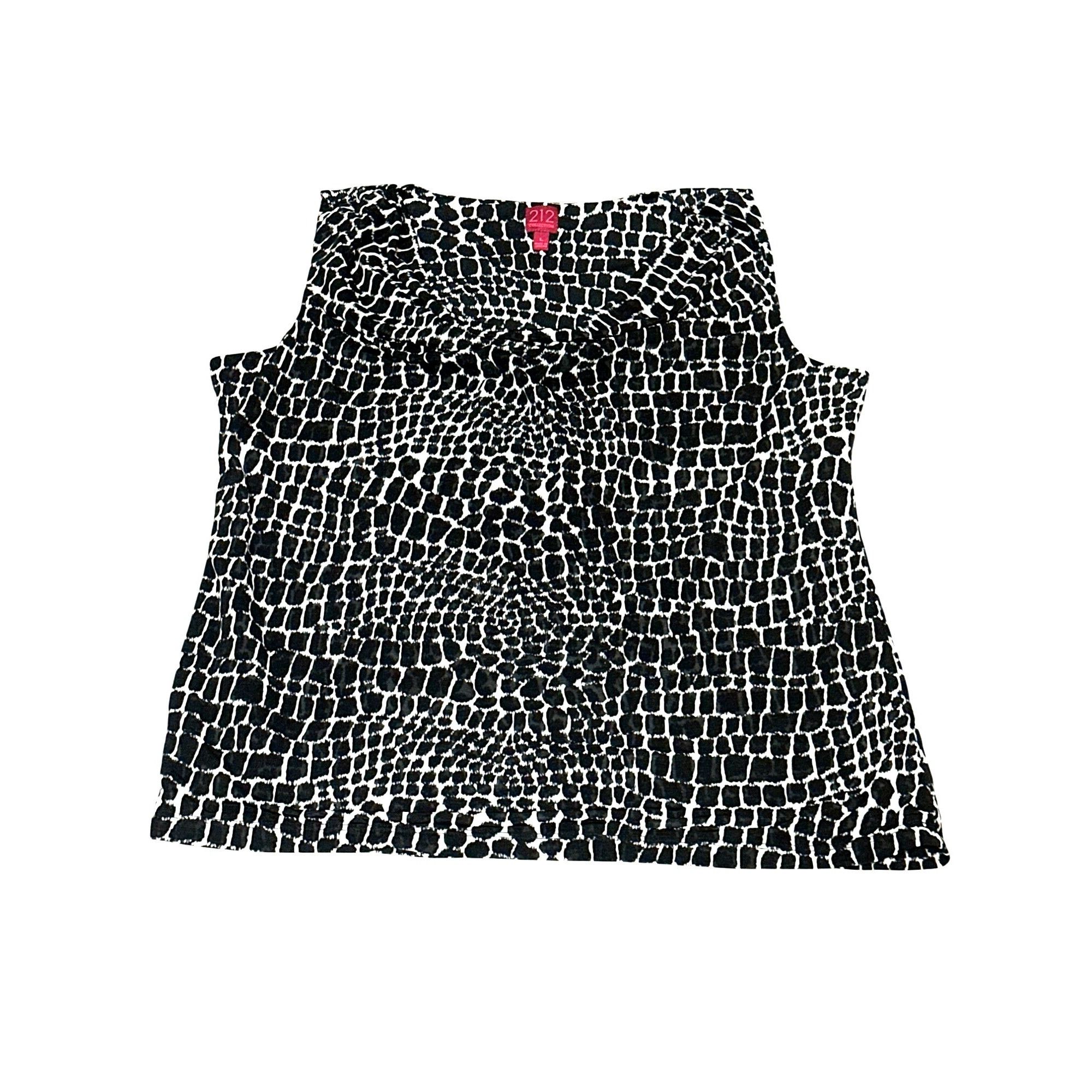 Other 212 Collection Large Black White Snake Print Cowl Neck Blous Size L / US 10 / IT 46 - 11 Thumbnail