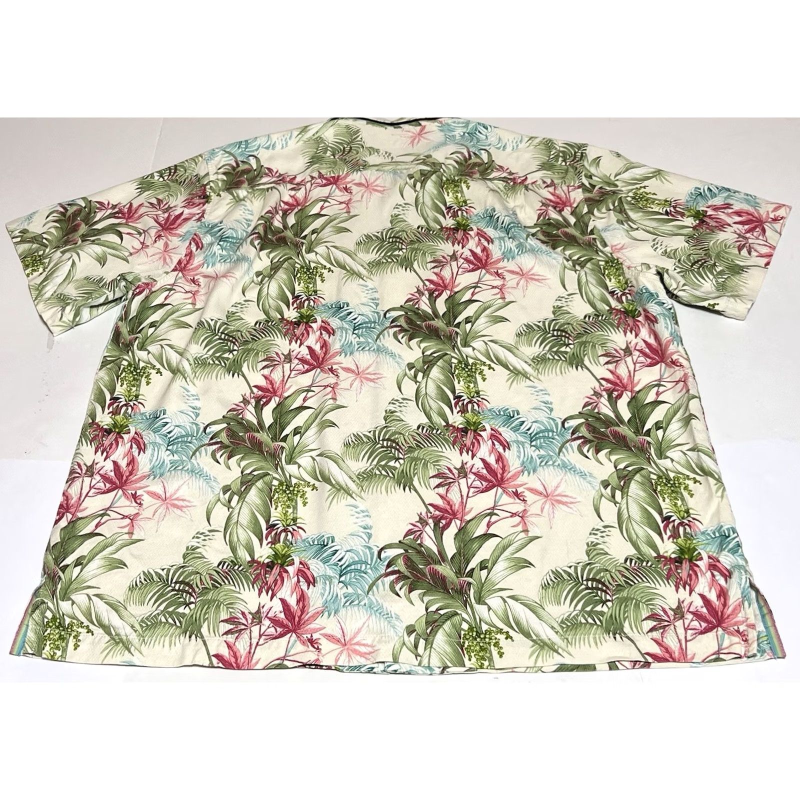 Tommy Bahama Tommy Bahama Mens XL Floral Silk Hawaiian Camp Shirt Button Front Short Sleeve Multicolor Size US XL / EU 56 / 4 - 3 Thumbnail