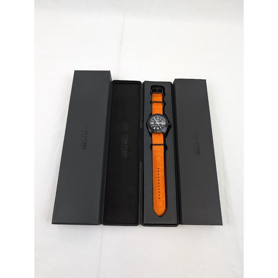 Tom Ford o1rshd1 Size: OS / Plastic Large Case Sports Watch in Orange Size ONE SIZE - 21 Thumbnail