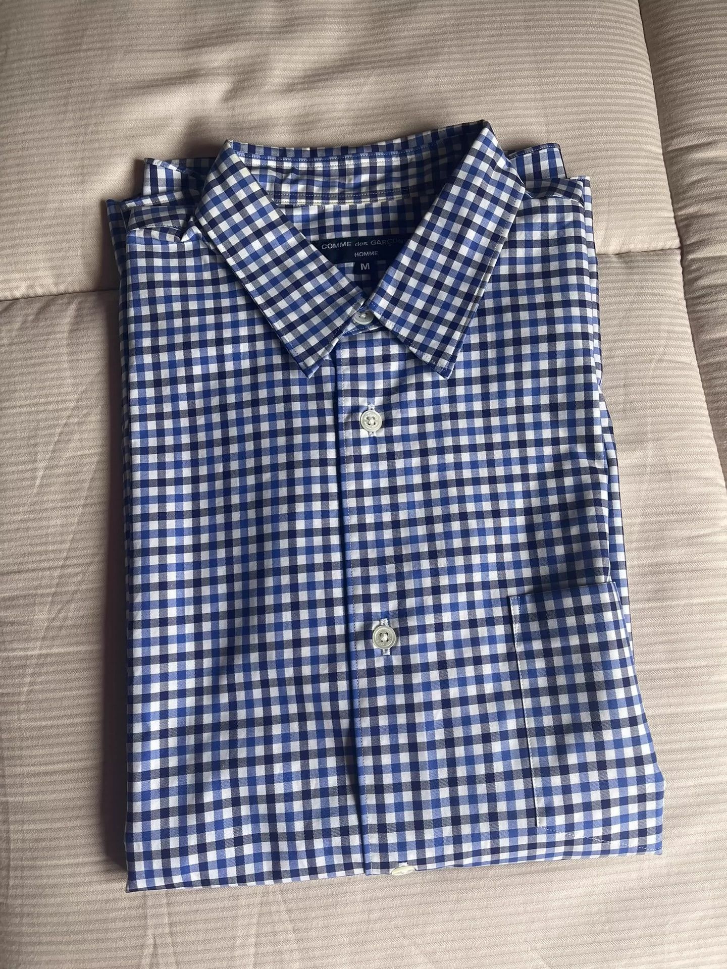 Comme des Garcons Comme Des Garcons Blue white black checkered shirt -DMC Size US M / EU 48-50 / 2 - 1 Thumbnail