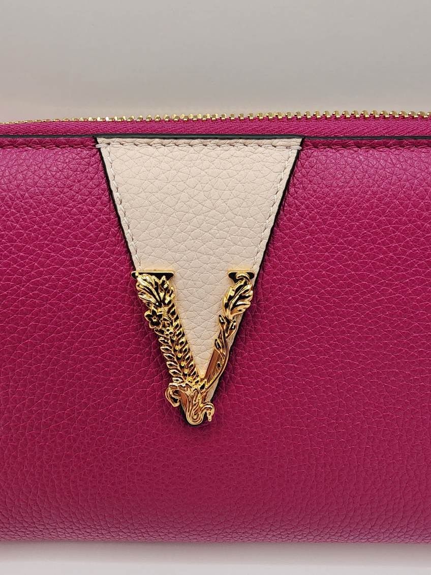 Versace Versace Pink Virtus Continental Long Wallet Size ONE SIZE - 3 Thumbnail