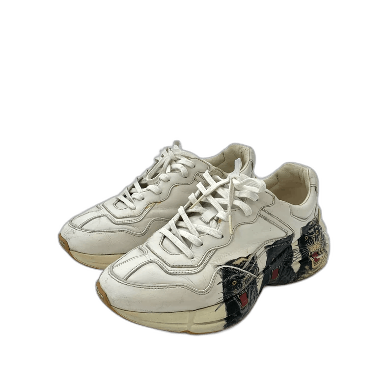 Gucci Gucci Gucci Rhyton Series Size 40 White Tiger Print Laced Casual Dad Shoes Size US 7 / EU 40 - 1 Thumbnail