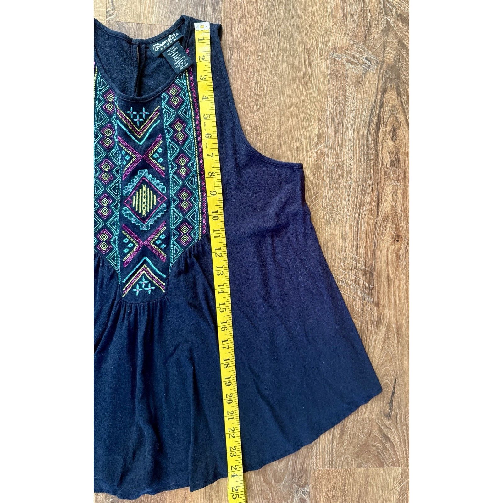 Wrangler Wrangler Retro Black Multicolor Embroidered Aztec Design Top Size M / US 6-8 / IT 42-44 - 4 Thumbnail
