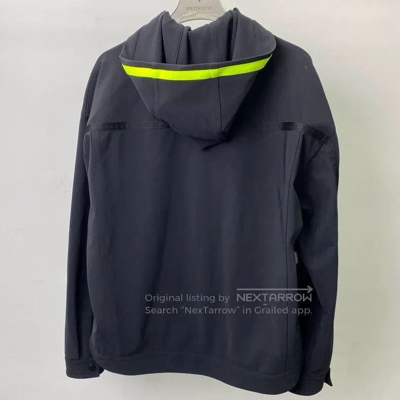 Valentino Black space cotton hooded zip jacket