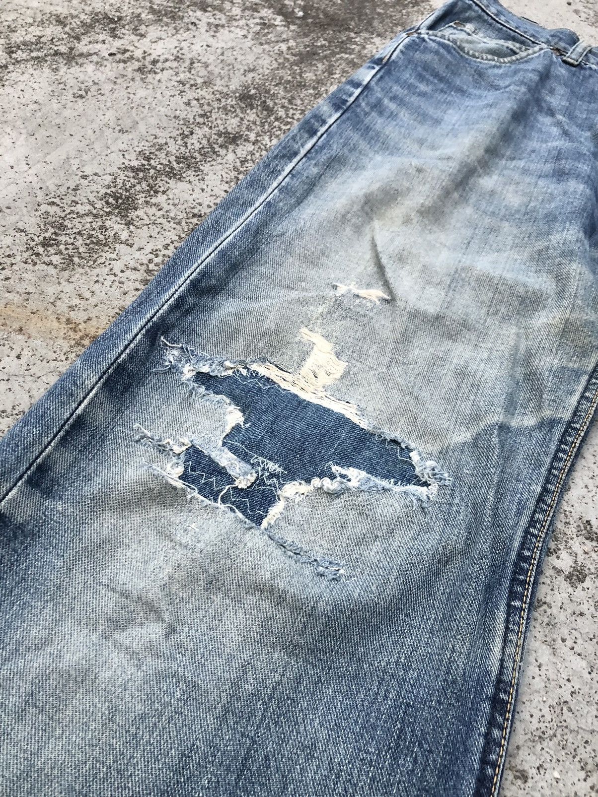 Lee VINTAGE LEE SELVEDGE DISTRESSED DENIM Size US 32 / EU 48 - 2 Thumbnail