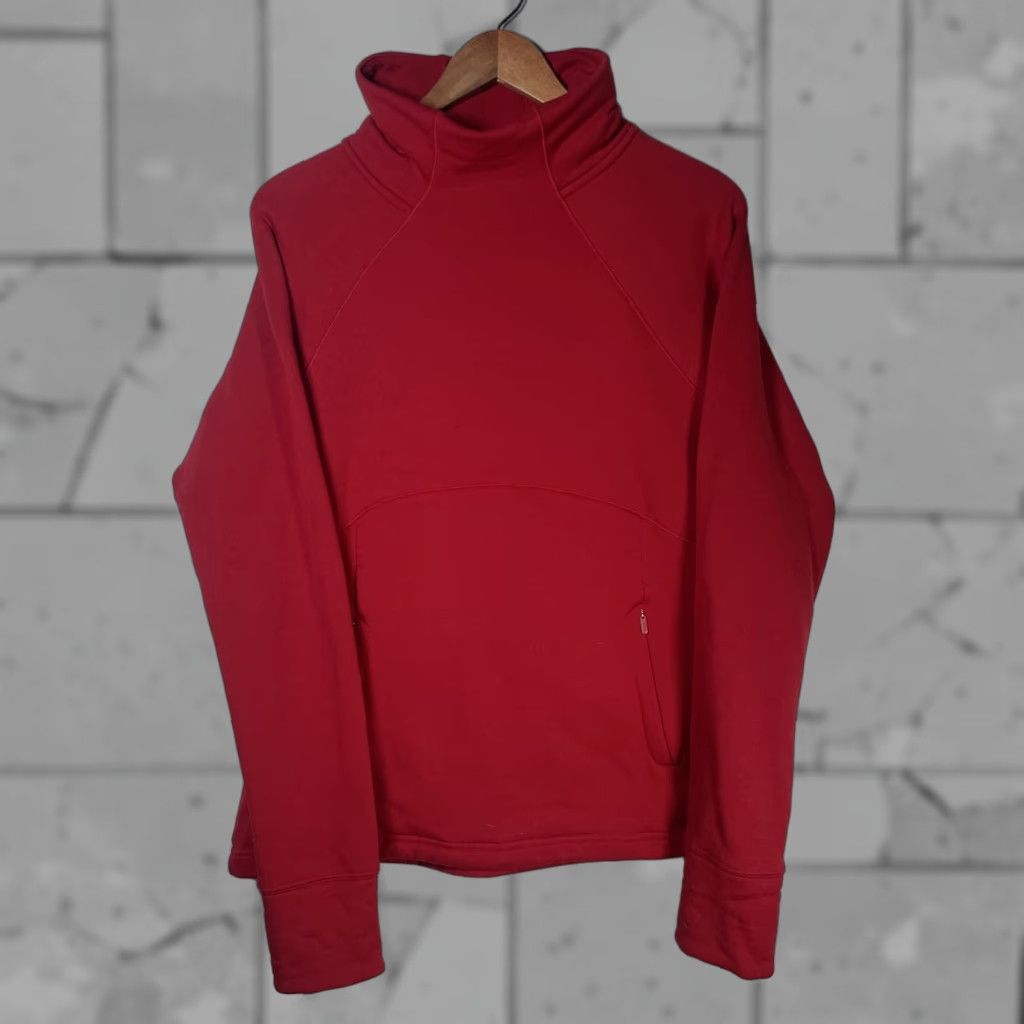 Athleta Athleta Hoodie Womens Size M Red High Neck Fleece Pullover with Pockets Size M / US 6-8 / IT 42-44 - 1 Thumbnail