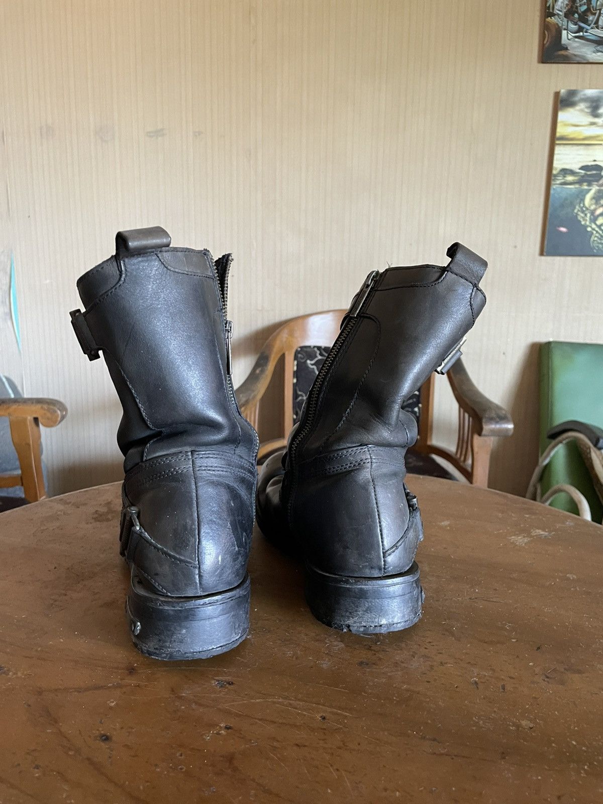 Harley Davidson × Leather × Vintage Harley Davidson Leather Upper Balance motor cycles Size US 8 / EU 41 - 11 Thumbnail