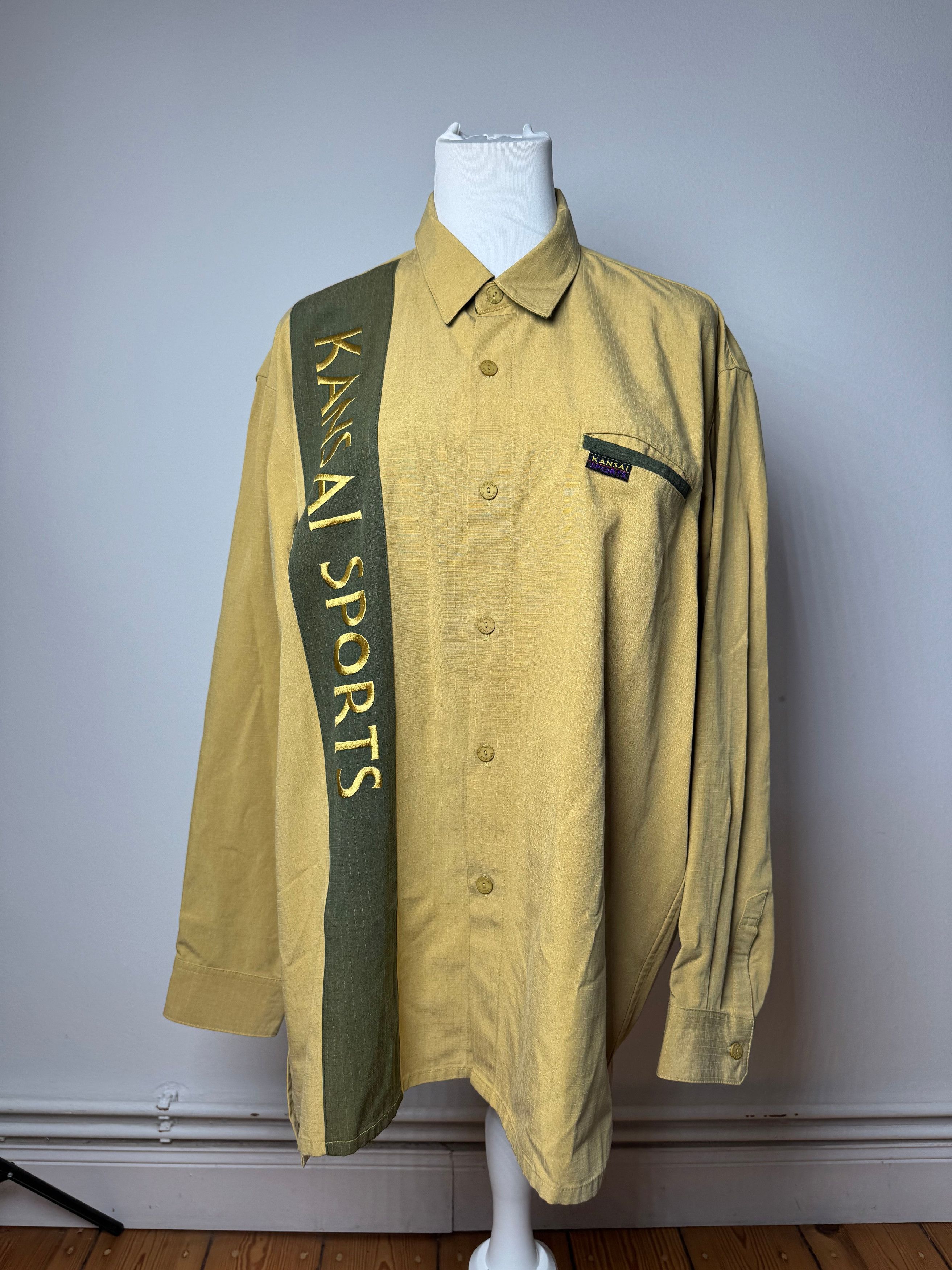 Kansai Yamamoto Vintage Shirt Yellow Black L Size L / US 10 / IT 46 - 1 Thumbnail