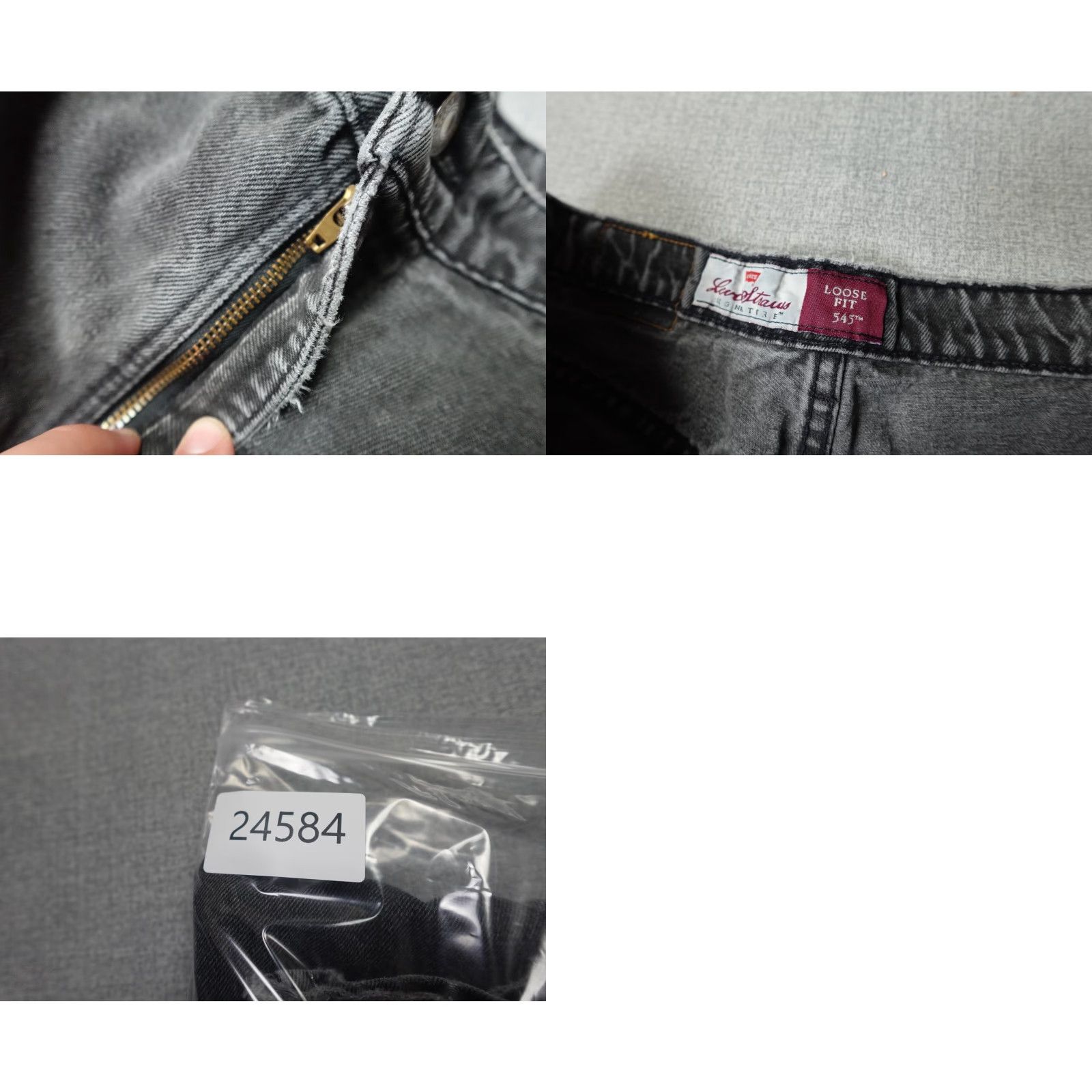 Levi's VINTAGE Levi's 545 Jeans Mens 38x32 Black Loose Baggy Dark Wash Faded 90s USA Staircase? Size US 38 / EU 54 - 9 Thumbnail