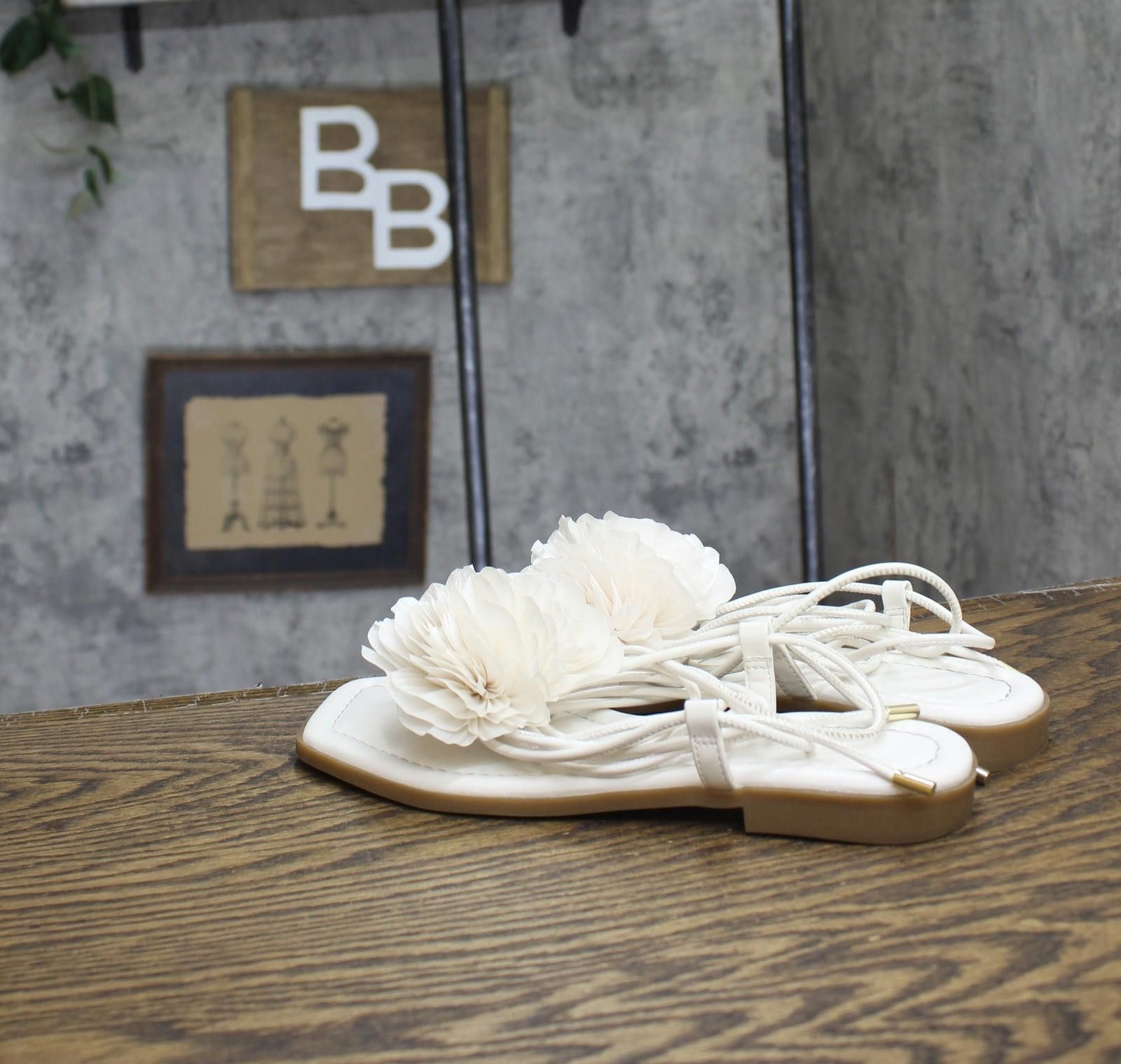 Other Inc International Concepts Flat Sandals White Smooth 8m Size US 8 / IT 38 - 2 Thumbnail