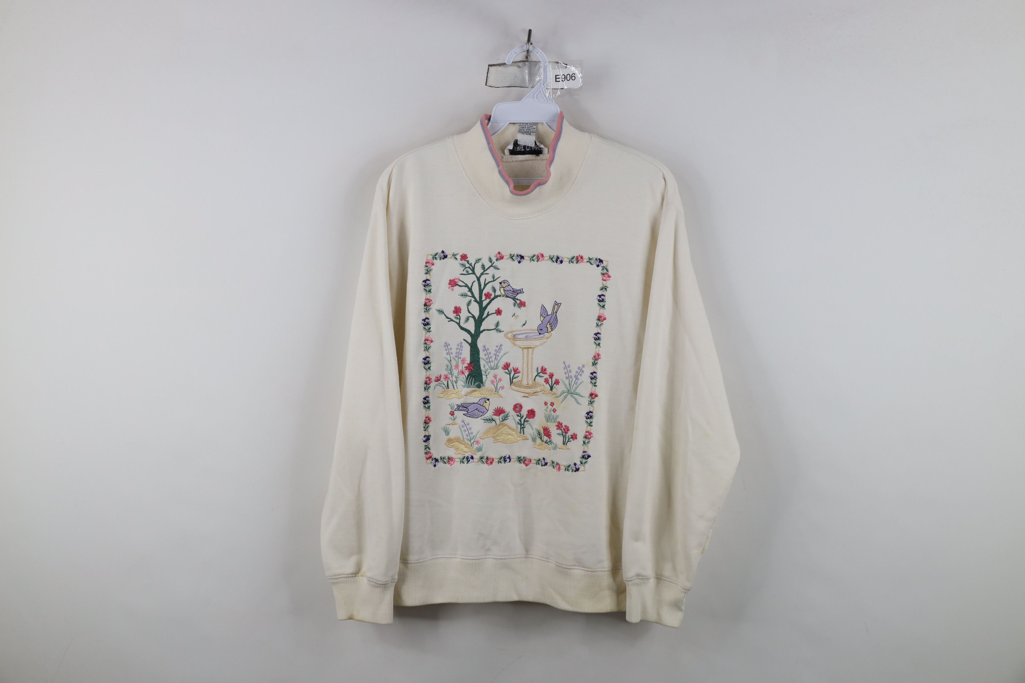 Vintage Vintage 90s Streetwear Nature Flower Bird Sweatshirt Size M / US 6-8 / IT 42-44 - 1 Thumbnail
