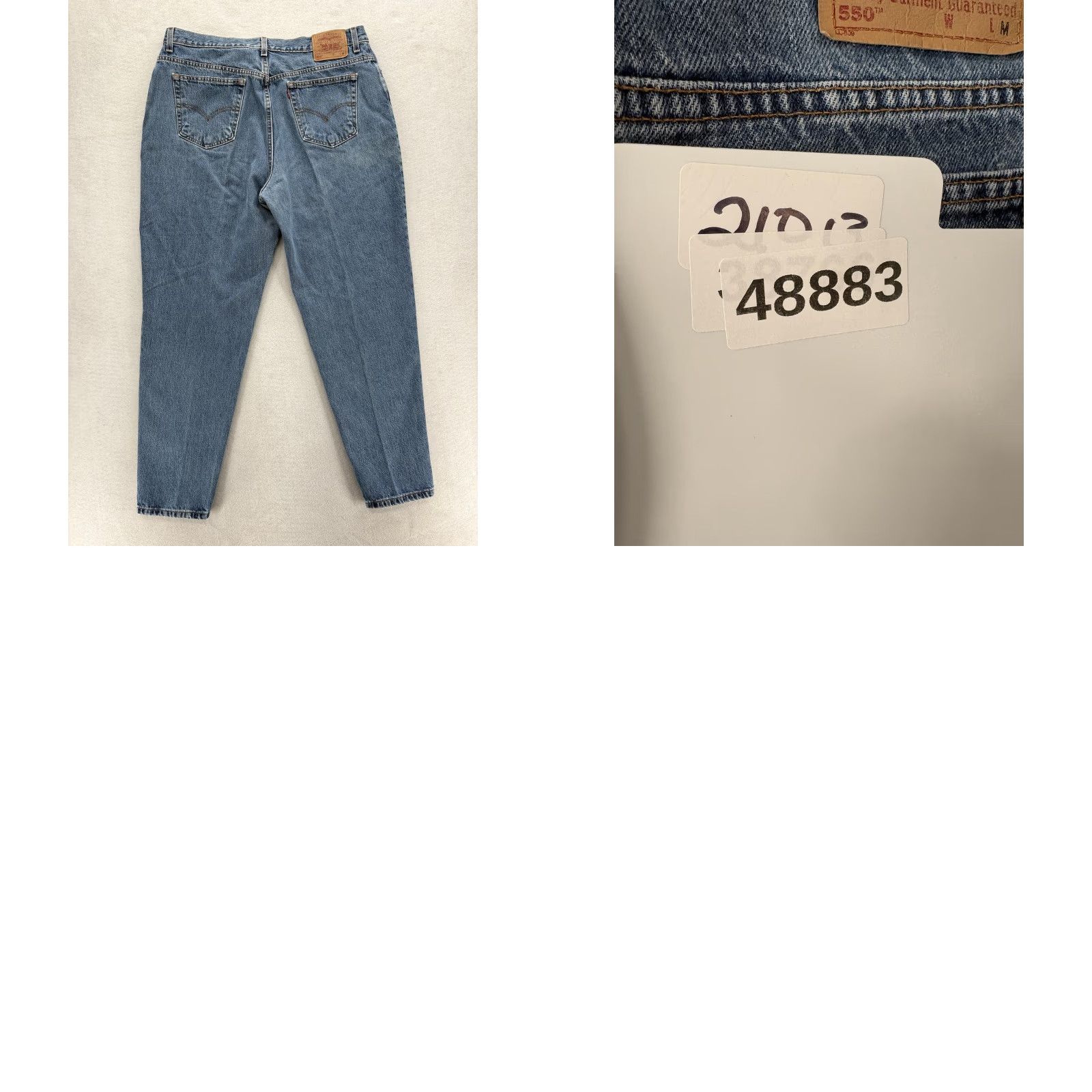 Levi's VINTAGE Levi's 550 Relaxed Tapered Jeans Womens 20 Plus Blue High Rise Denim 2001 Size 42" / US 20 - 9 Thumbnail