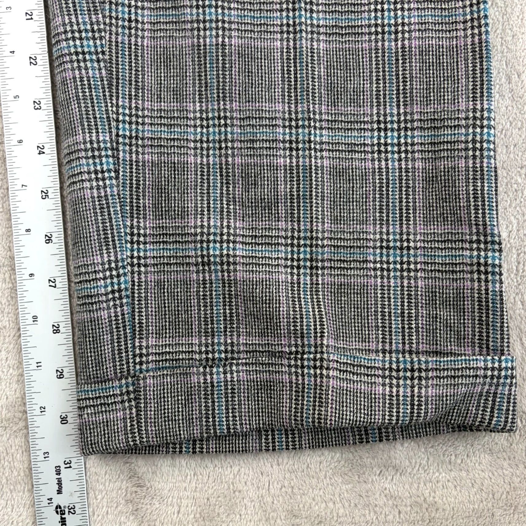 Vintage VINTAGE Cadbury 80s Pleated Cuffed Pants Men 33x31 Grey Glen Check 100% Wool USA Dress Pants with Suspender Buttons Size US 33 - 5 Thumbnail