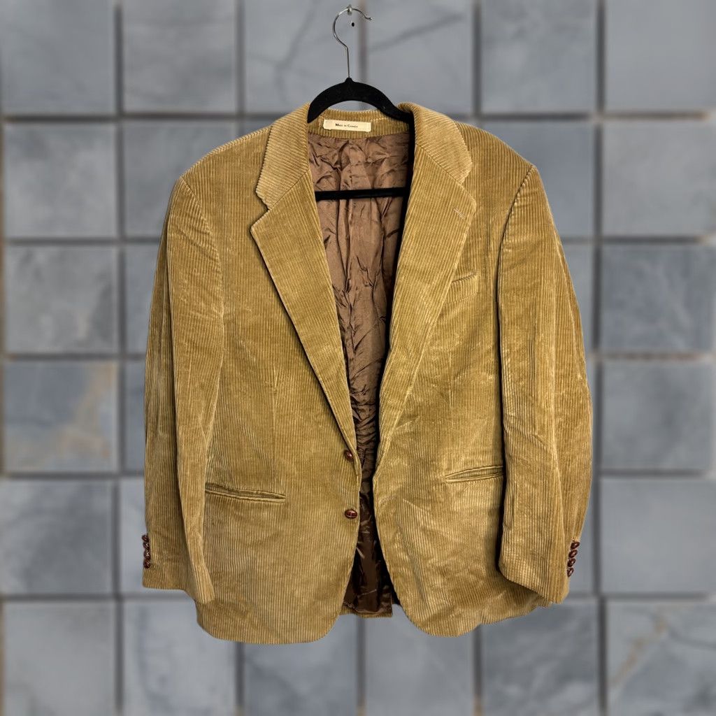 Ralph Lauren VINTAGE Ralph Lauren Chaps Polo Beige Corduroy Blazer Sportcoat Blazer Size US XXL / EU 58 / 5 - 1 Thumbnail