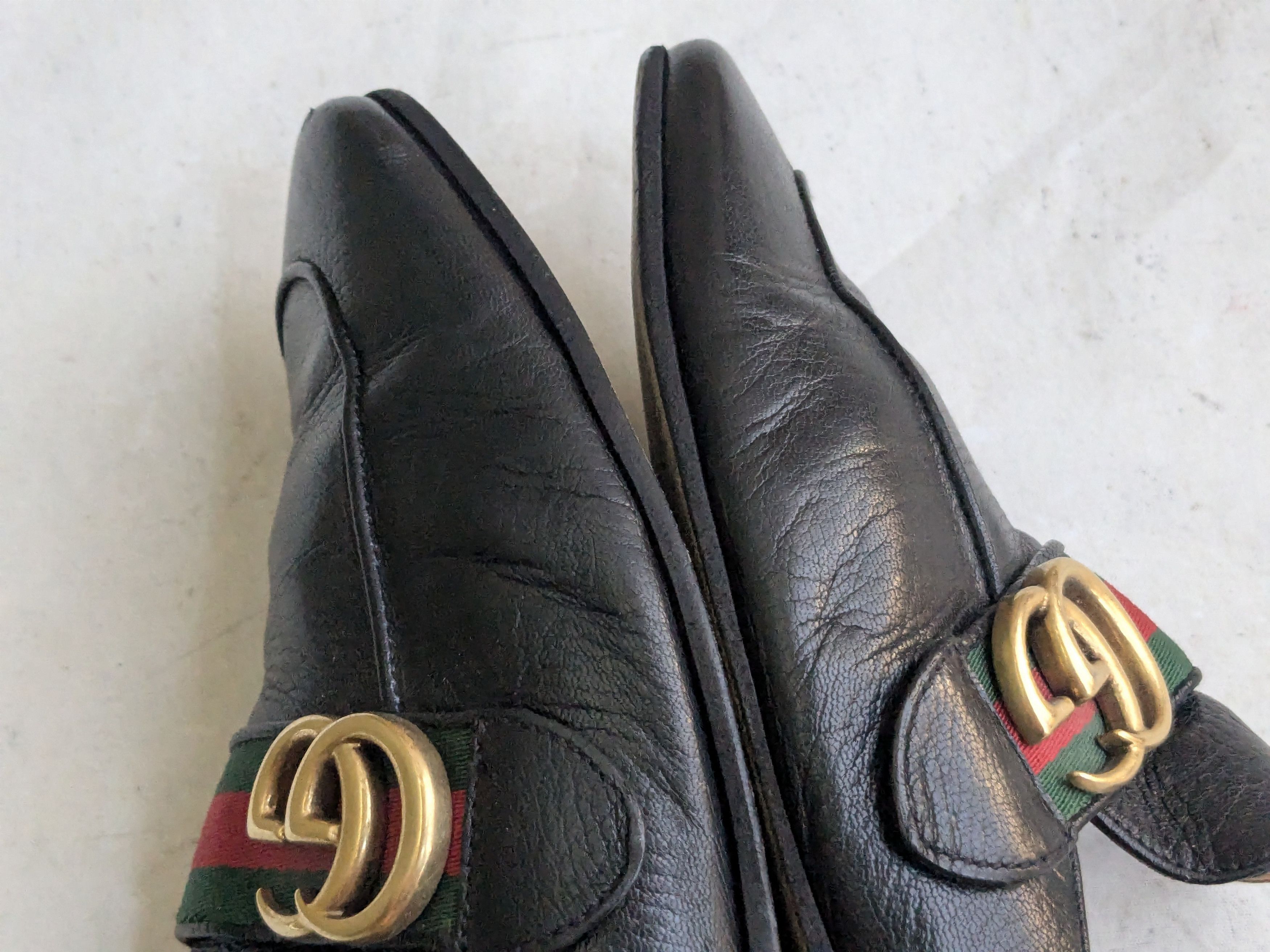 Gucci Gucci Horsebit Loafers Black Leather 8.5 Snaffle Mules Size US 8.5 / EU 41-42 - 10 Thumbnail