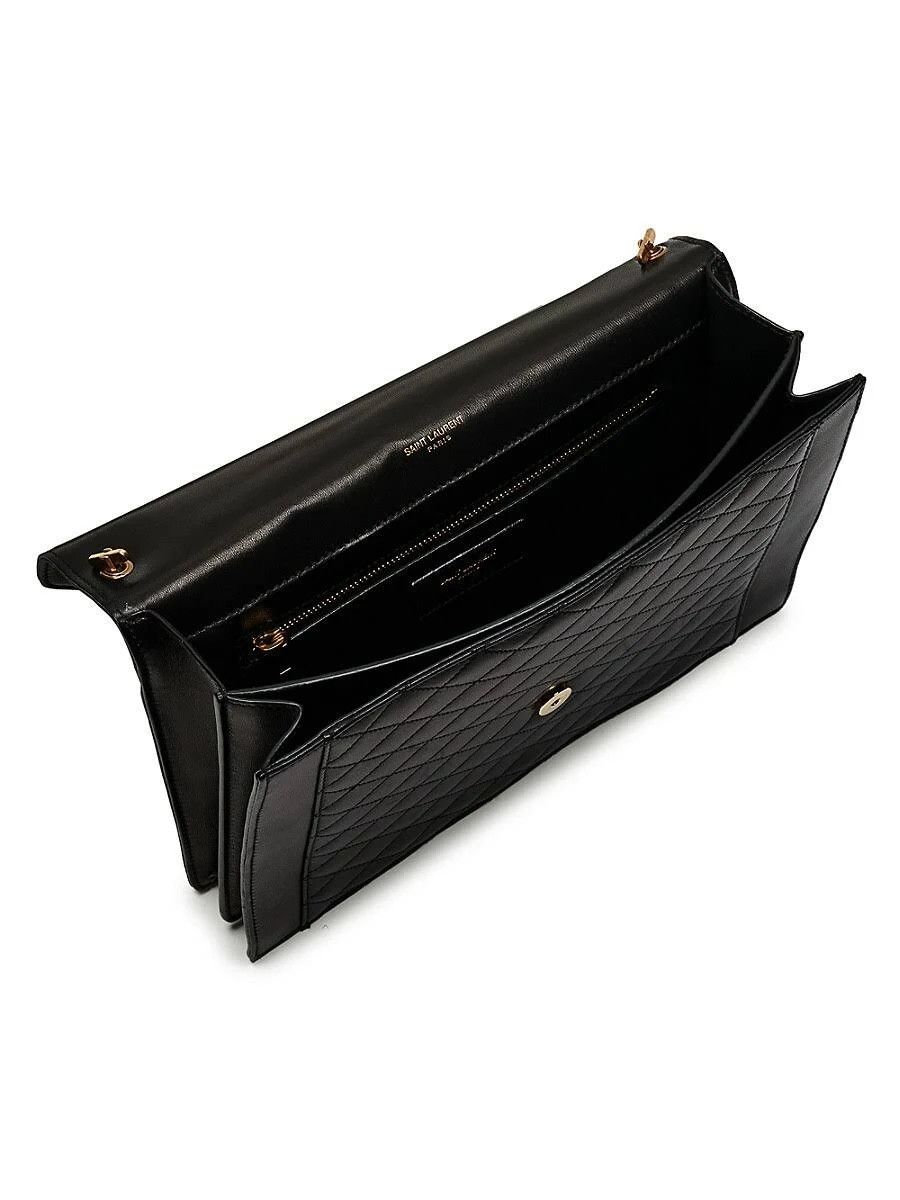 Saint Laurent Paris o1s1wg110924 Size: OS / Gaby Satchel Lambskin Bag in Black Size ONE SIZE - 9 Thumbnail