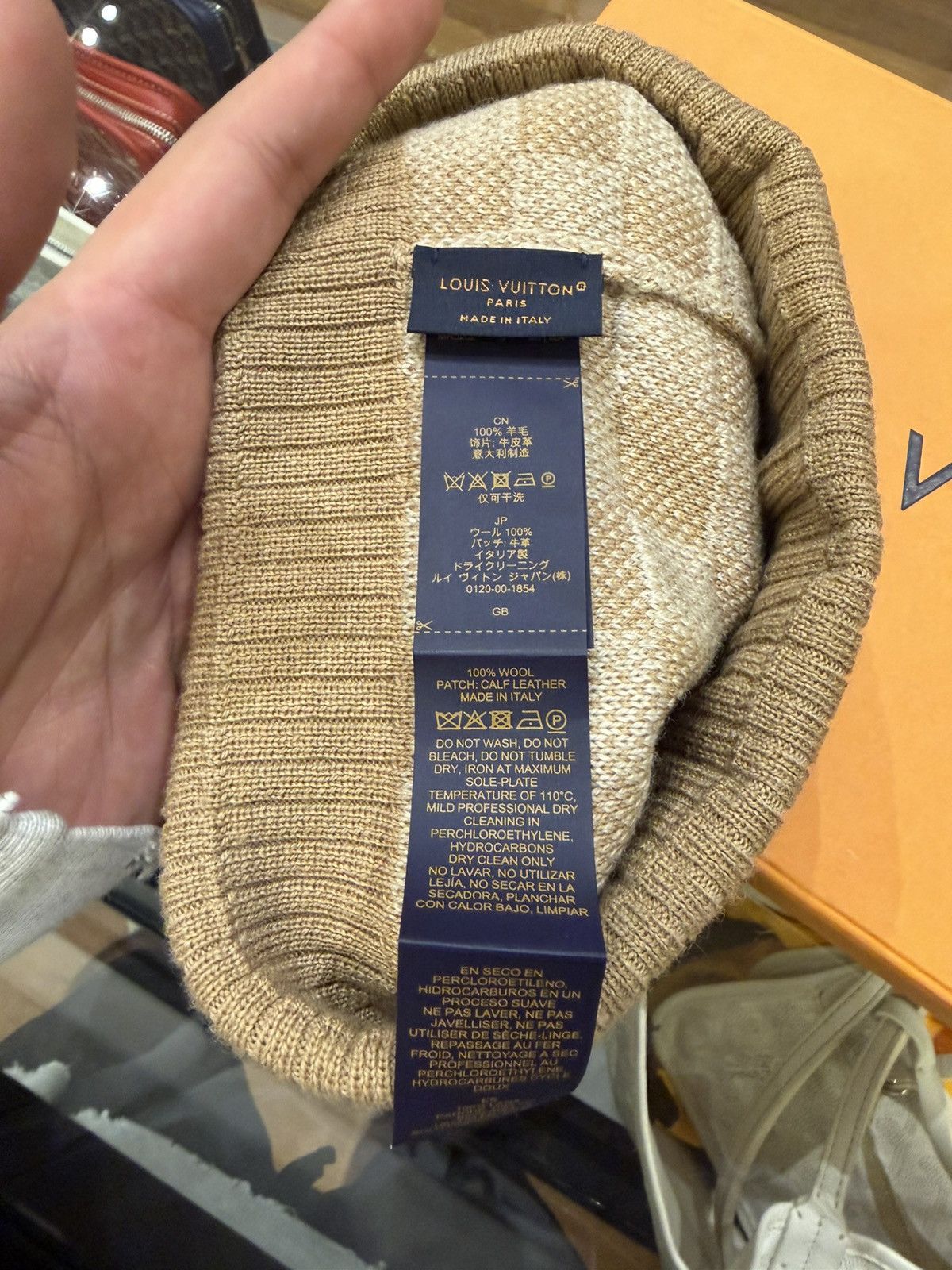 Louis Vuitton Louis Vuitton Neo Petit Damier Beanie - Beige White Size ONE SIZE - 4 Thumbnail