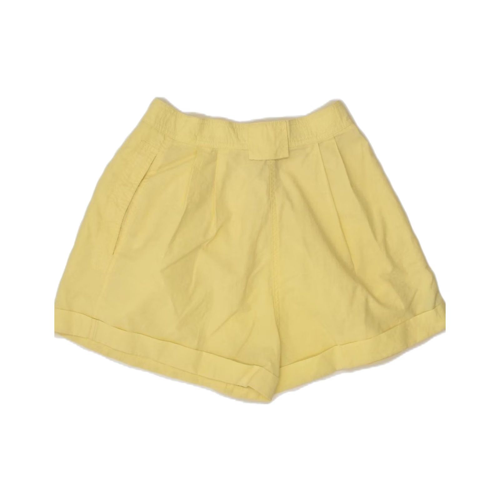 Ellesse ELLESSE Womens Pegged Casual Shorts US 8 Medium Yellow Cotton W25 Size 32" / US 10 / IT 46 - 2 Thumbnail