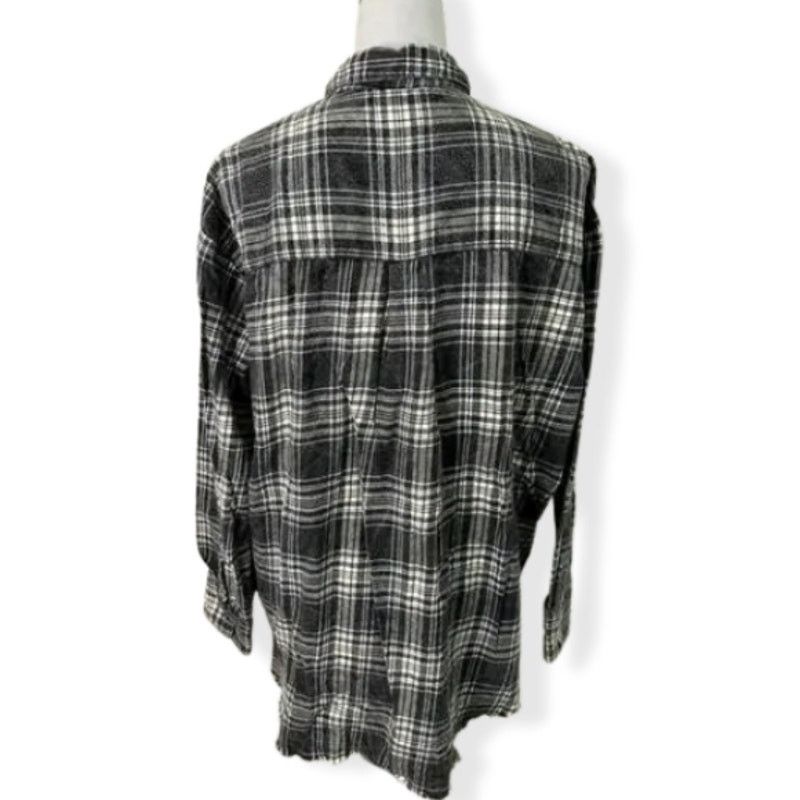 Bdg BDG Urban Outfitters Button Down Shirt Plaid Black Gray XS Size XS / US 0-2 / IT 36-38 - 5 Thumbnail