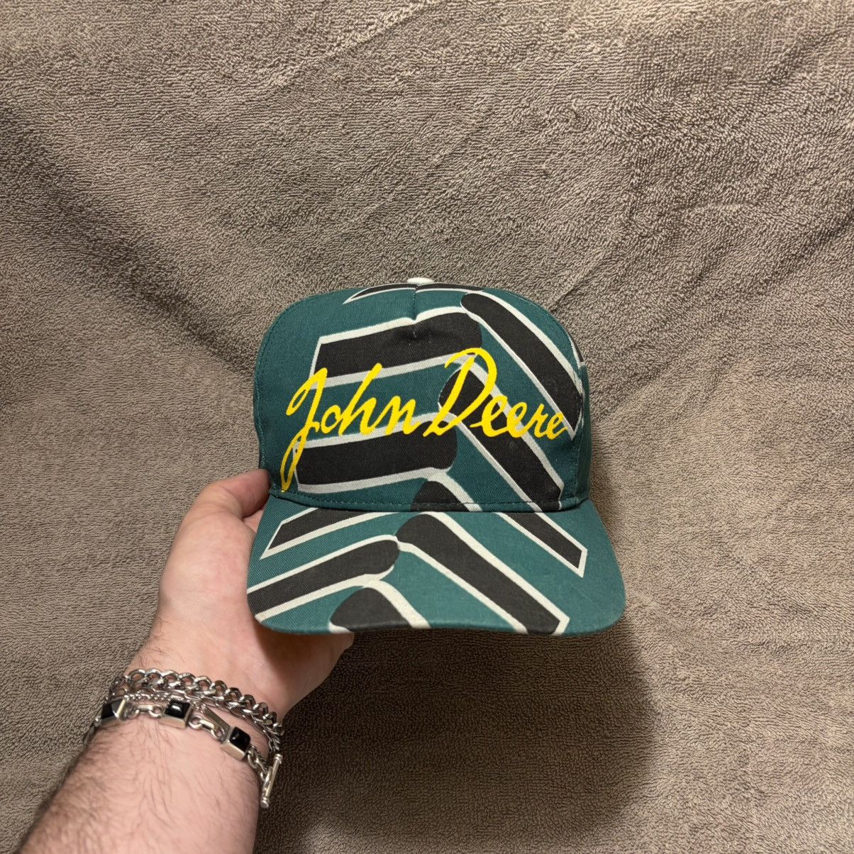 John Deere Vintage John Deere Snapback Hat Tractor AOP Farm Swingster Size ONE SIZE - 2 Thumbnail