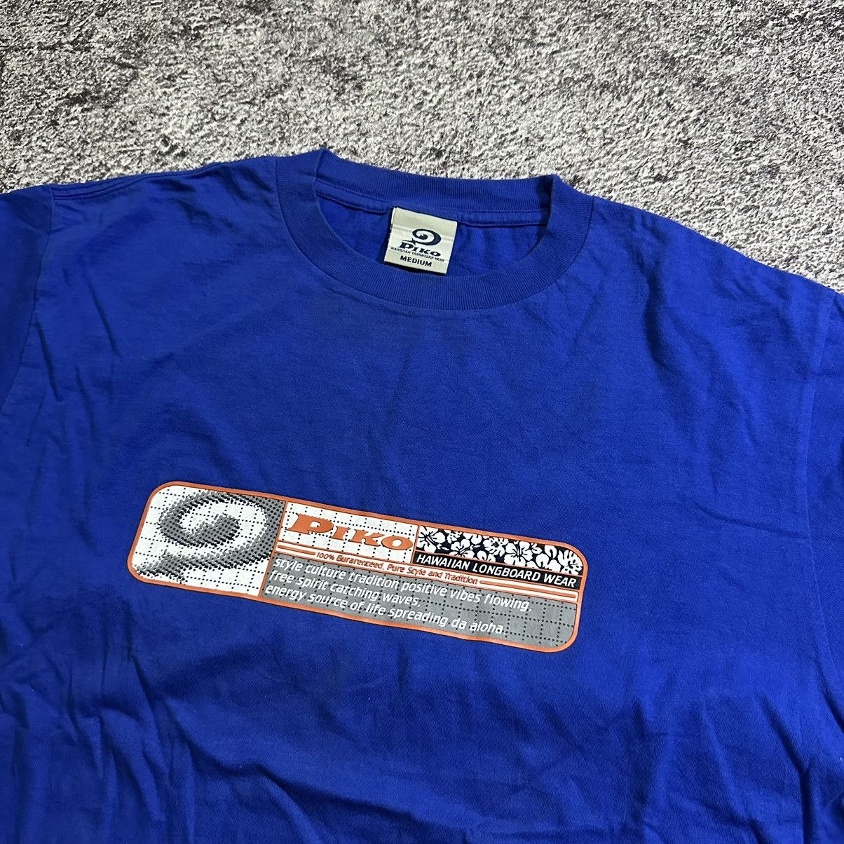 Japanese Brand VINTAGE 90's PIKO LONGBOARD TSHIRT Size US M / EU 48-50 / 2 - 2 Thumbnail