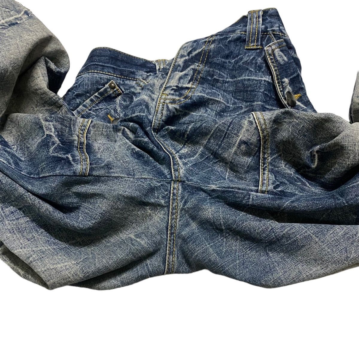 Japanese Brand Japanese Brand TOPISM Cargo Denim Flare Pants Bleach Size US 34 / EU 50 - 15 Thumbnail