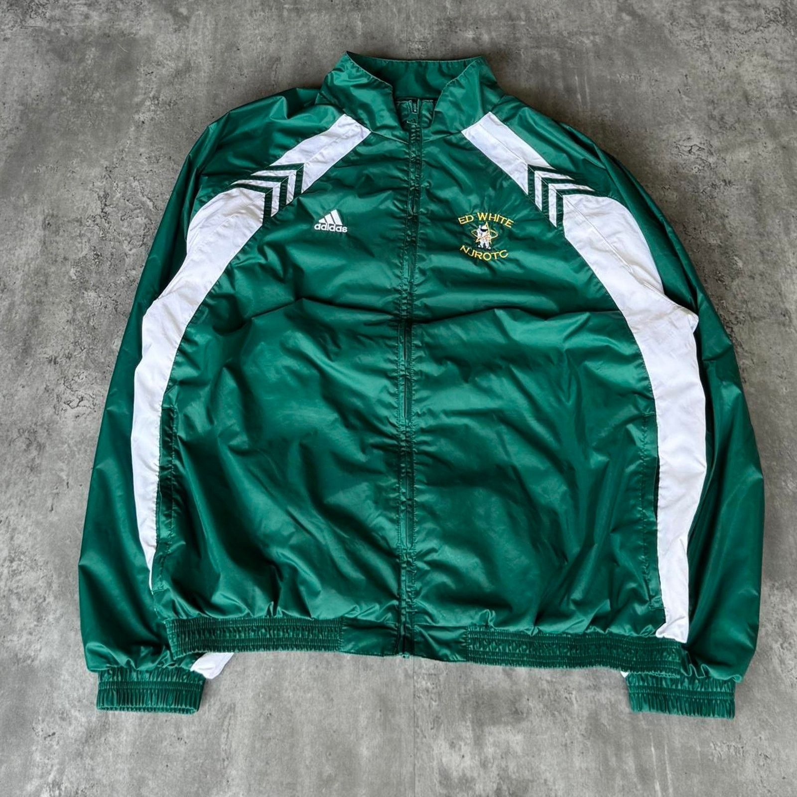 Adidas × Vintage Vintage Y2K Adidas Baggy Embroidered Windbreaker Jacket Size US XXL / EU 58 / 5 - 1 Thumbnail