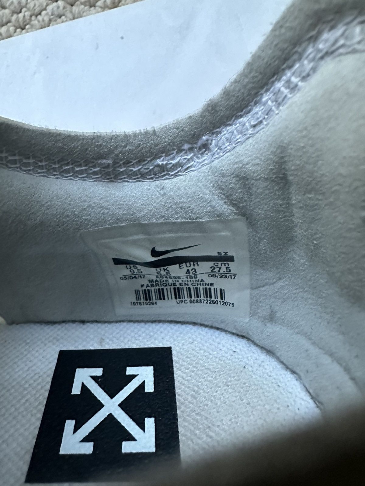 Nike × Off-White Nike Off White Air Force 1 Low Size US 9.5 / EU 42-43 - 8 Thumbnail